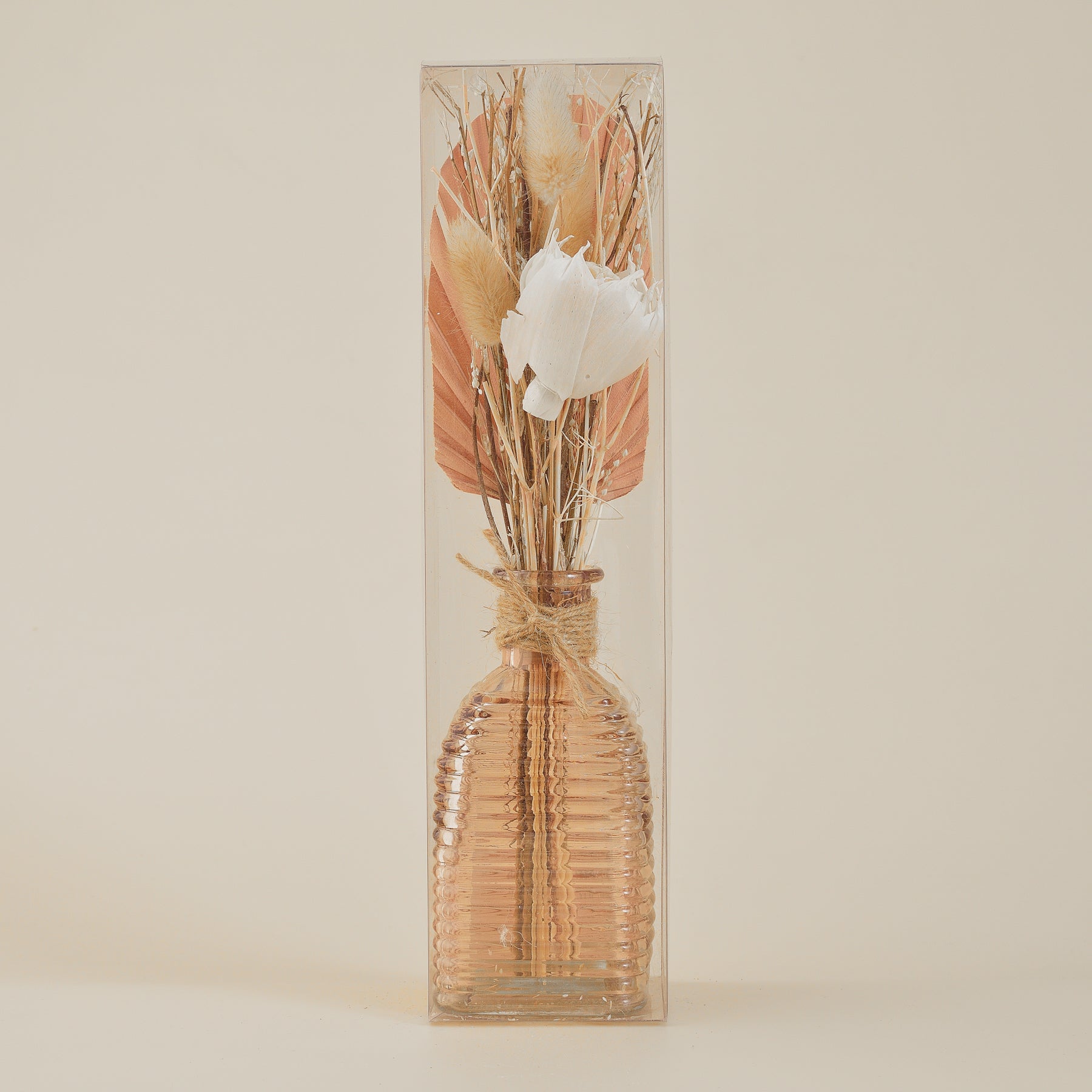 DRIED SCENTED FLOWERS IN GLASS BOTTLE