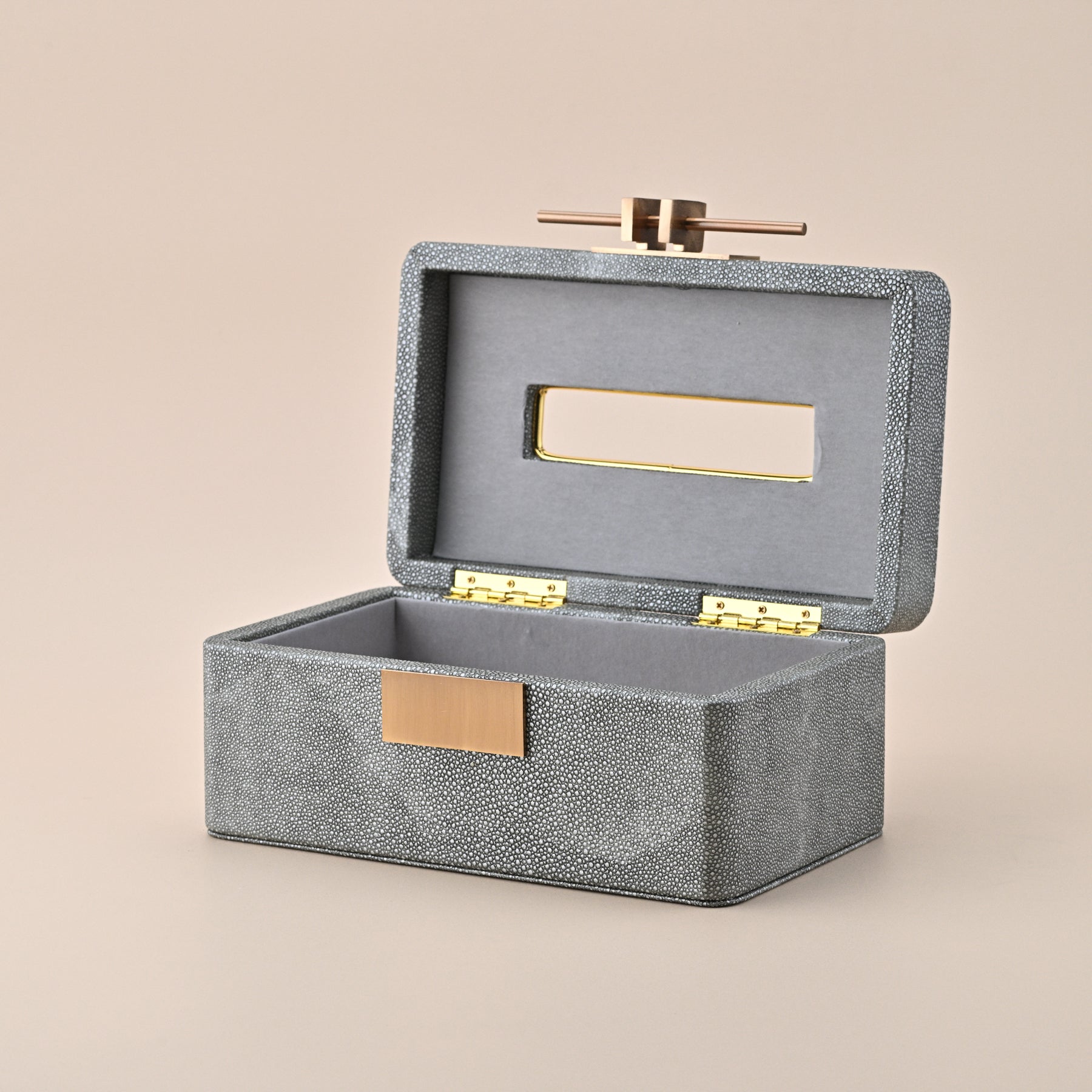 RECTANGULAR LEATHER TISSUE BOX