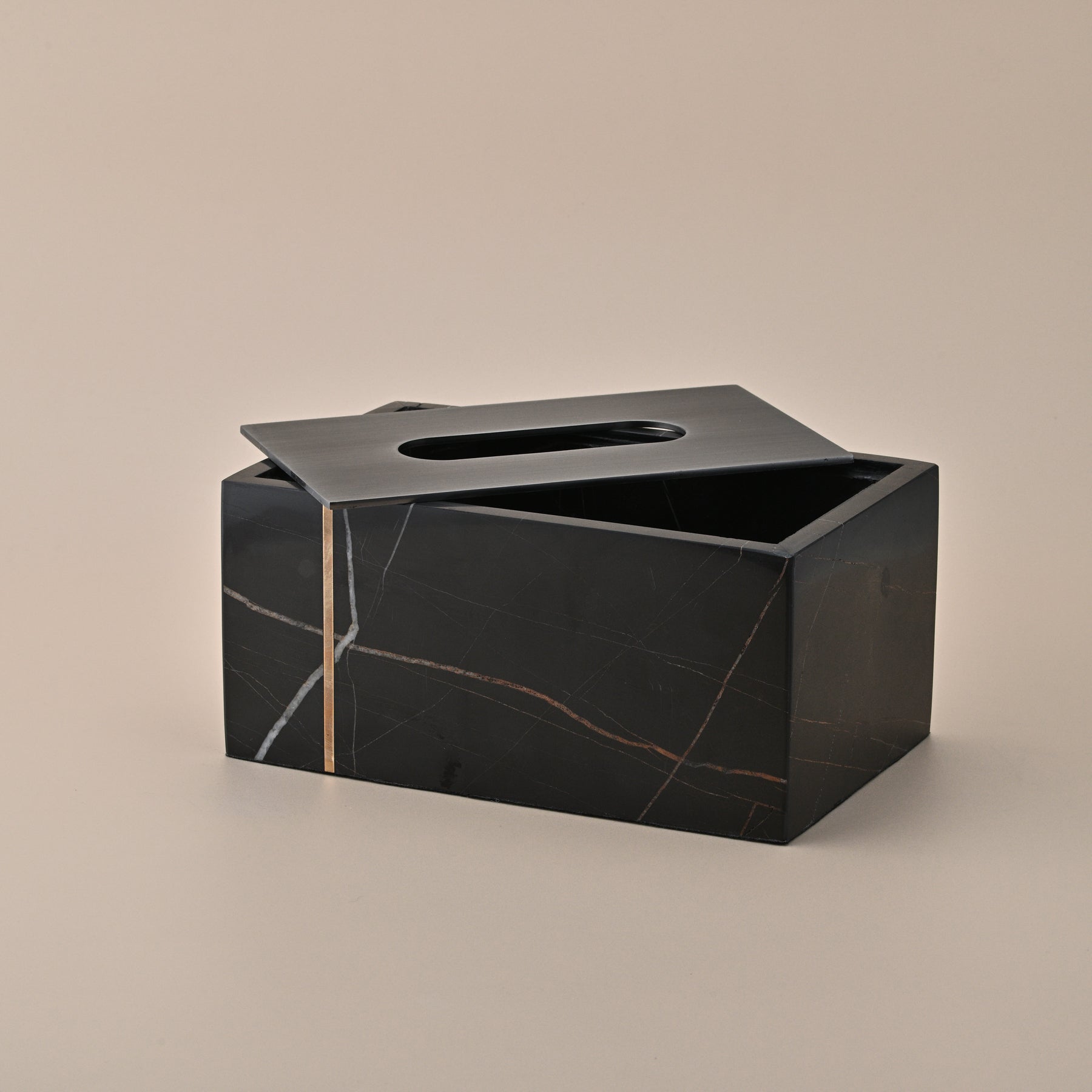 BLACK MARBLE TISSUE BOX