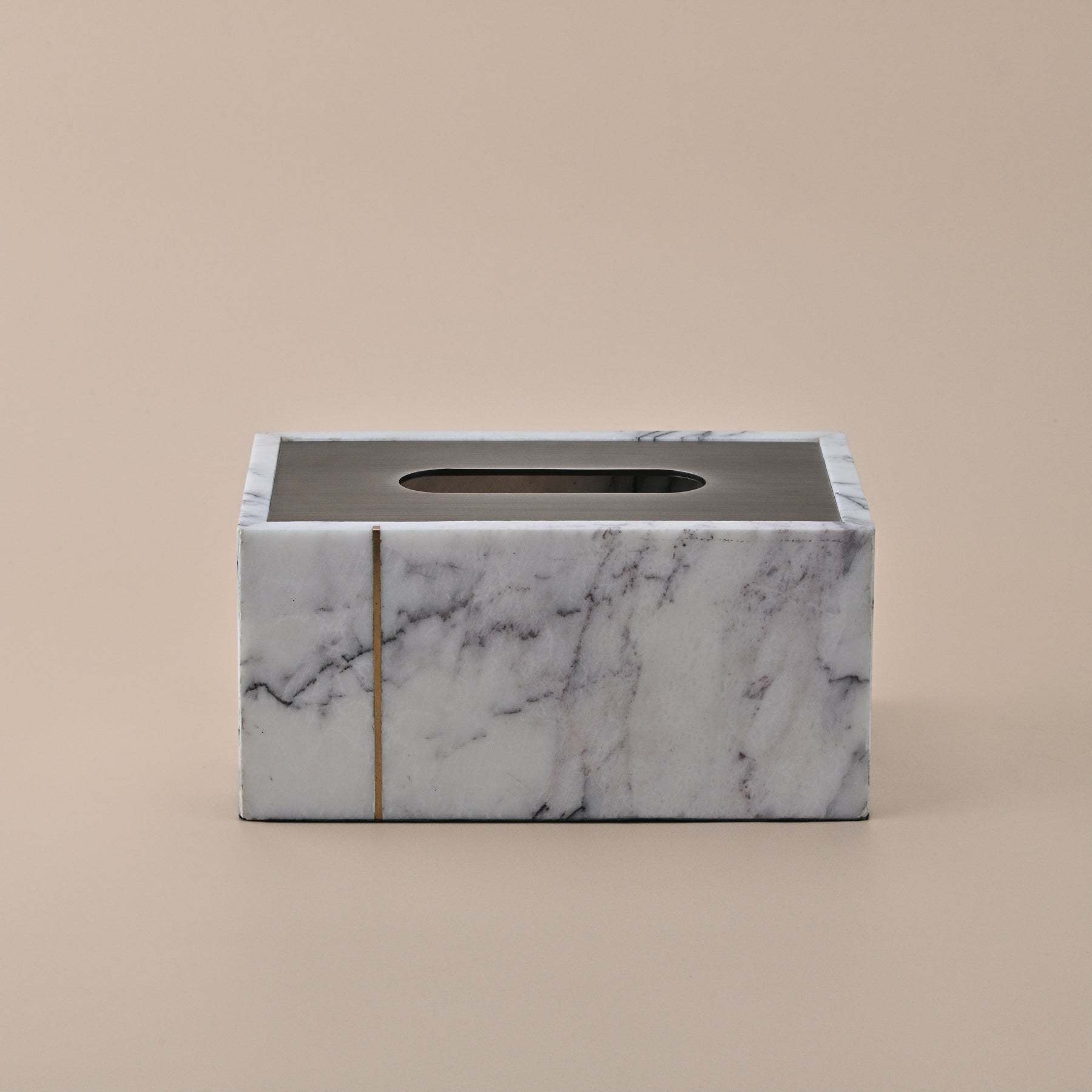 WHITE STONE TISSUE BOX