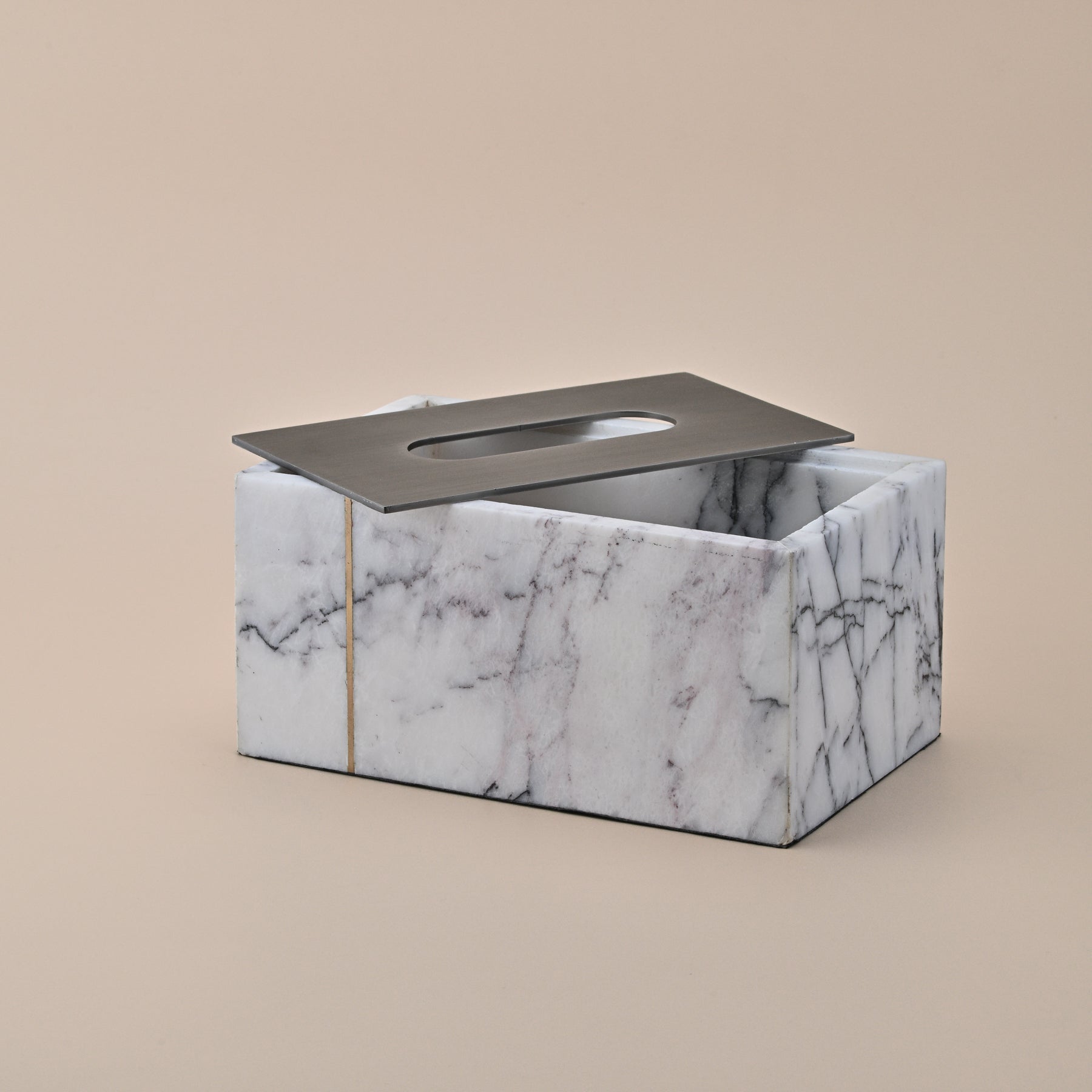 WHITE STONE TISSUE BOX