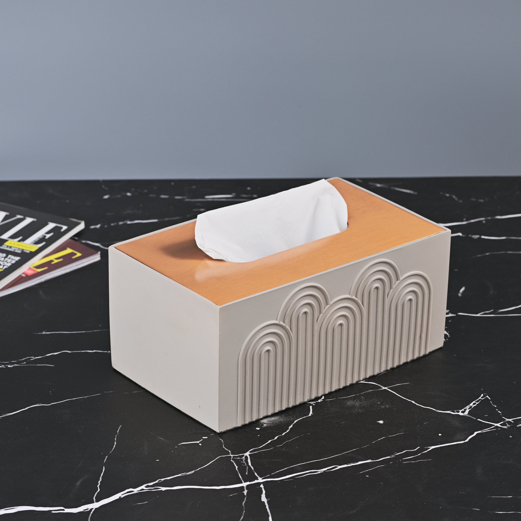 NORDIC  BEIGE TISSUE BOX