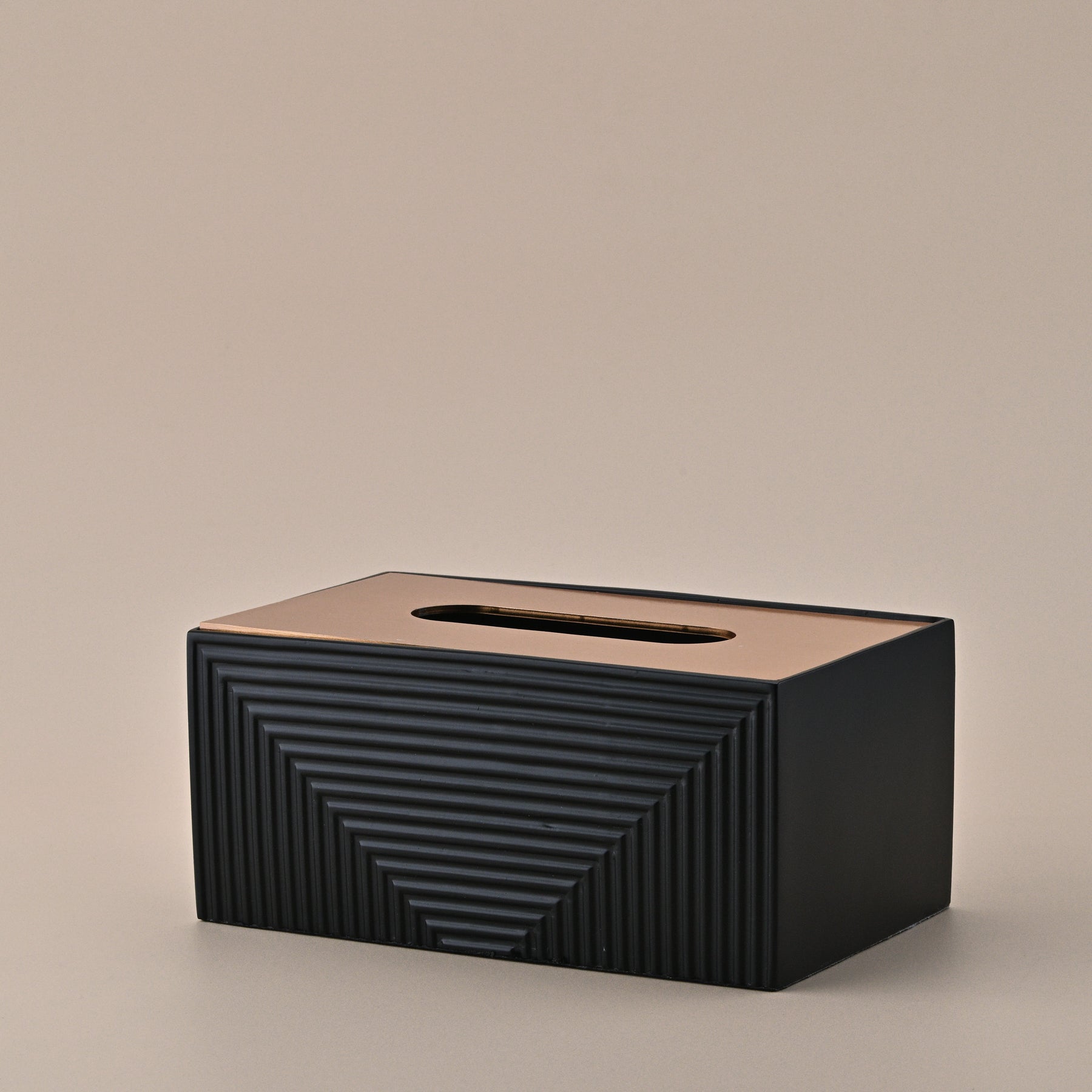 GEOMATIC BLACK TISSUE BOX