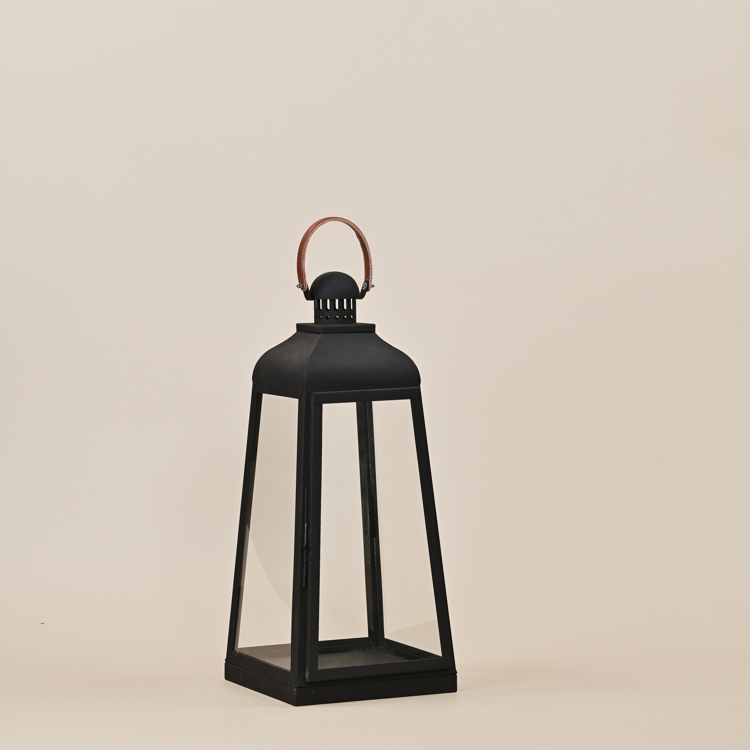 STEEL & GLASS LANTERN  LARGE