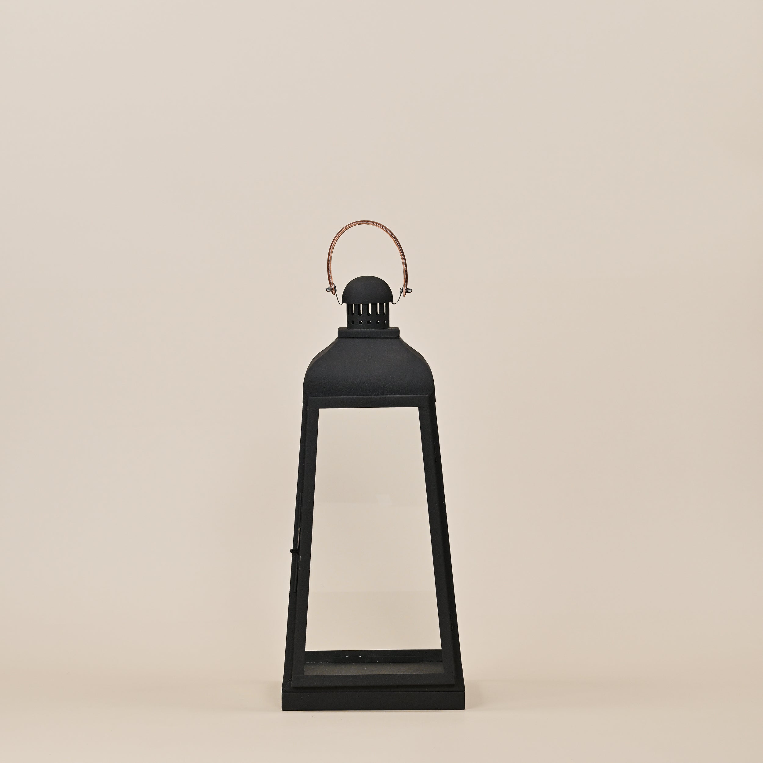 STEEL & GLASS LANTERN  LARGE