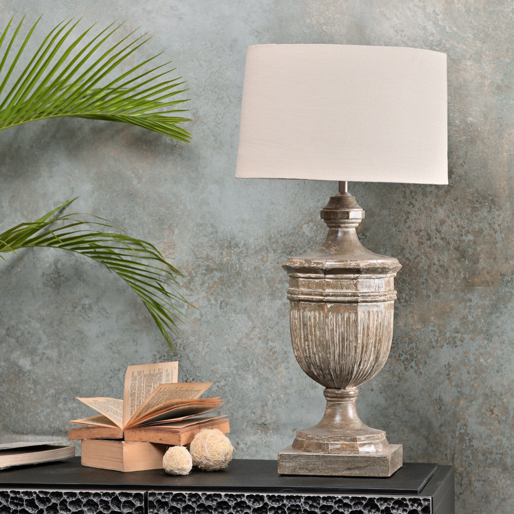 WOODEN TABLE LAMP