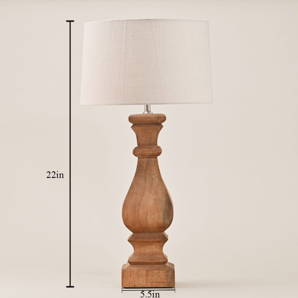 NATURAL WOODEN CLASSIC TABLE LAMP