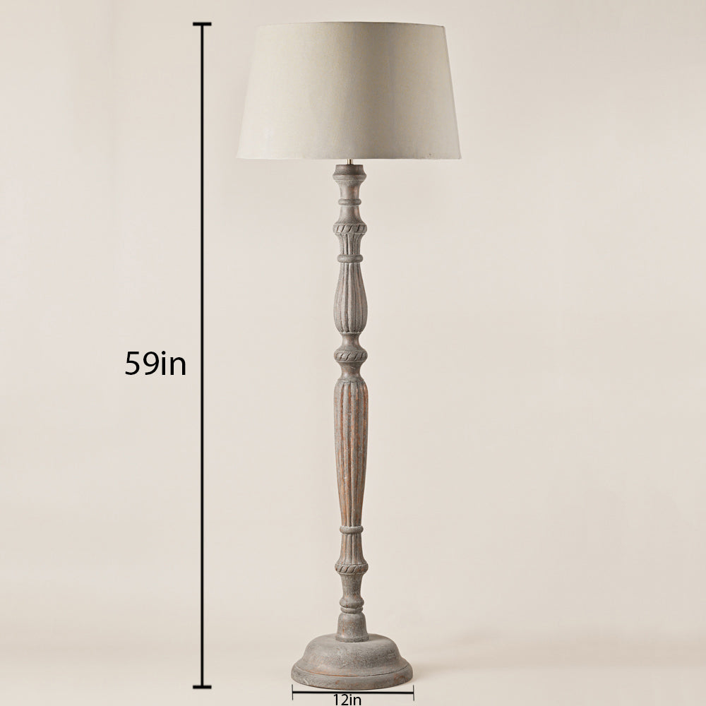WOODEN FINISH FLOOR LAMP