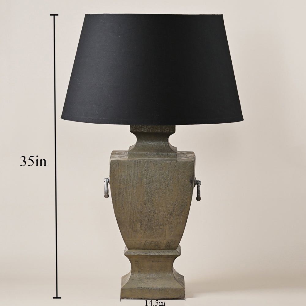 DESIGNER LARGE WOODEN FLOOR LAMP
