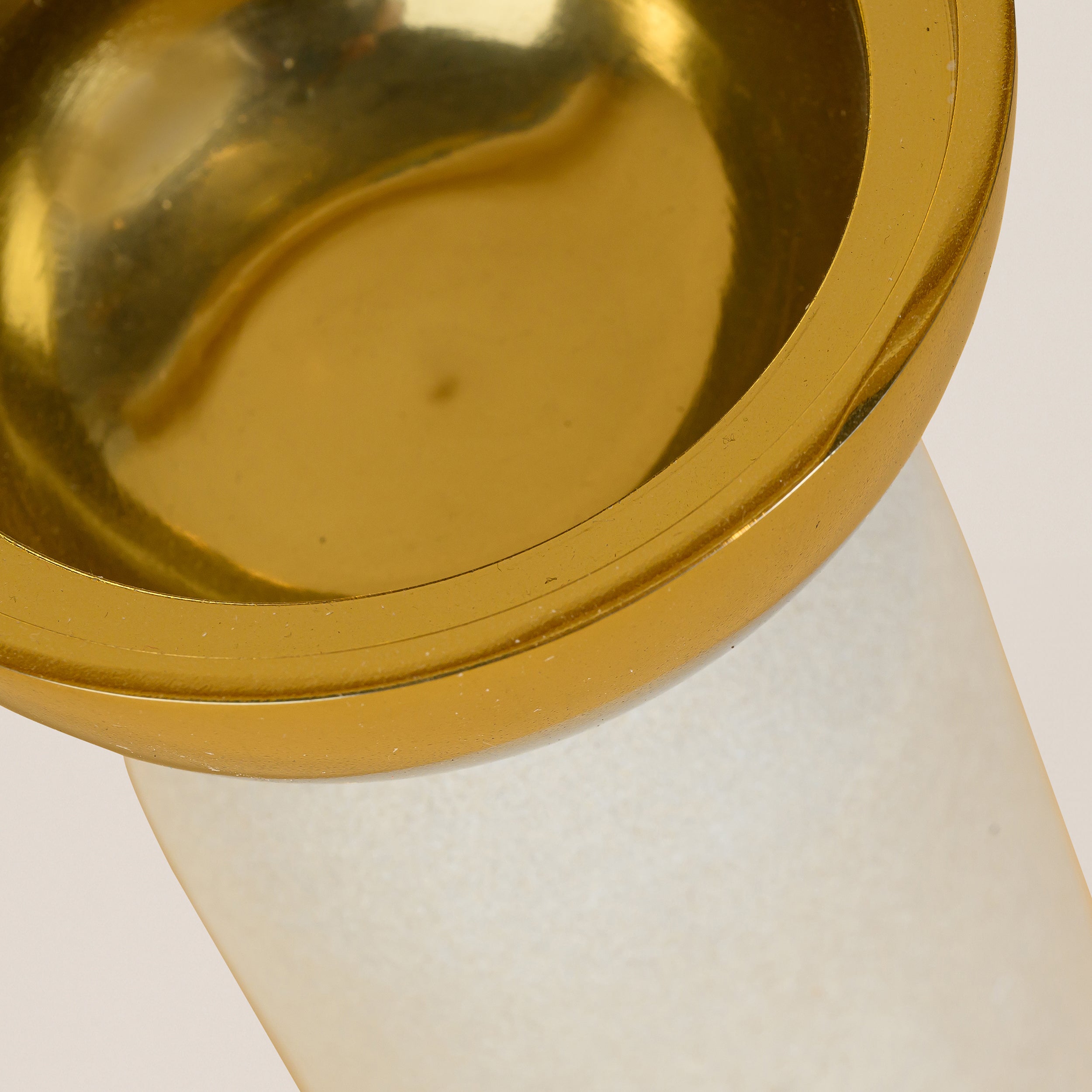 MINT SANDSTONE CUT BALL CANDLE STAND LARGE