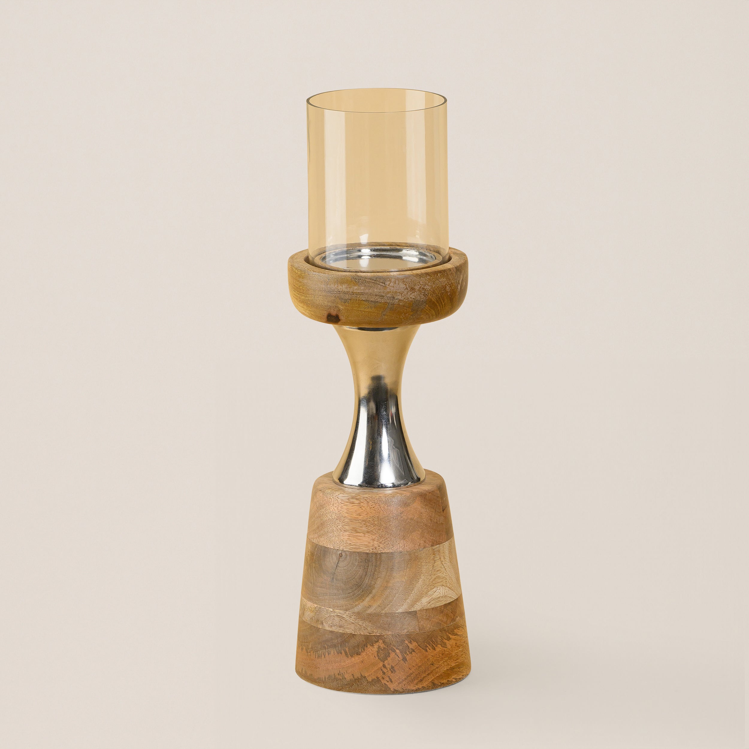 METAL NECK TROFFY CANDLE HOLDER SMALL