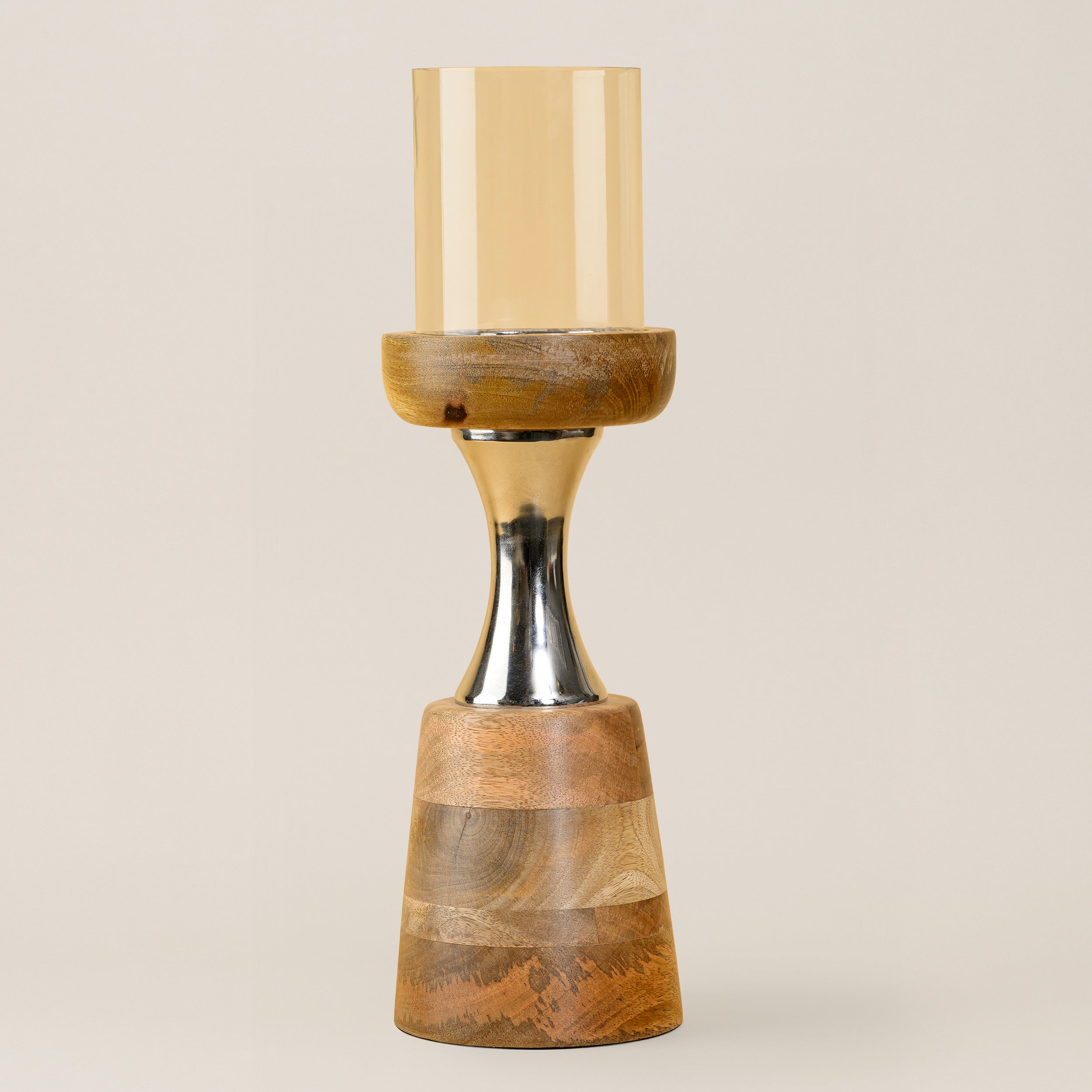 METAL NECK TROFFY CANDLE HOLDER SMALL