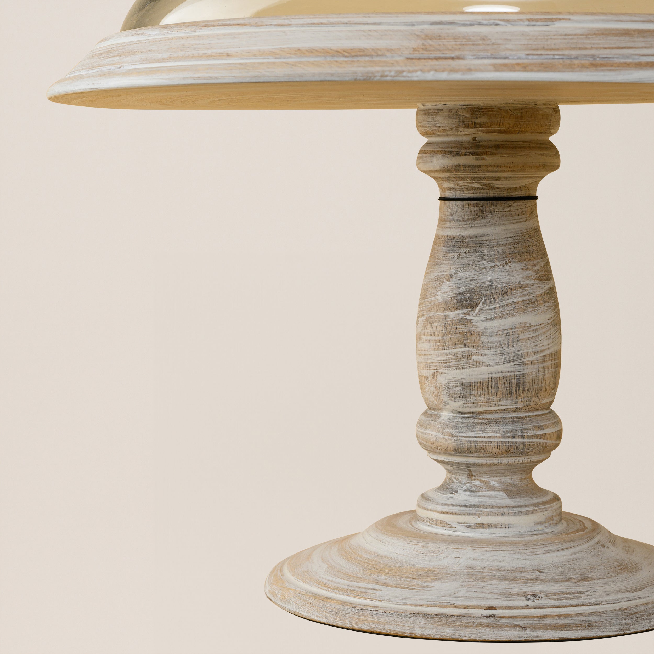 LARGE GLASS DOME CAKE COVER WITH WOODEN BASE