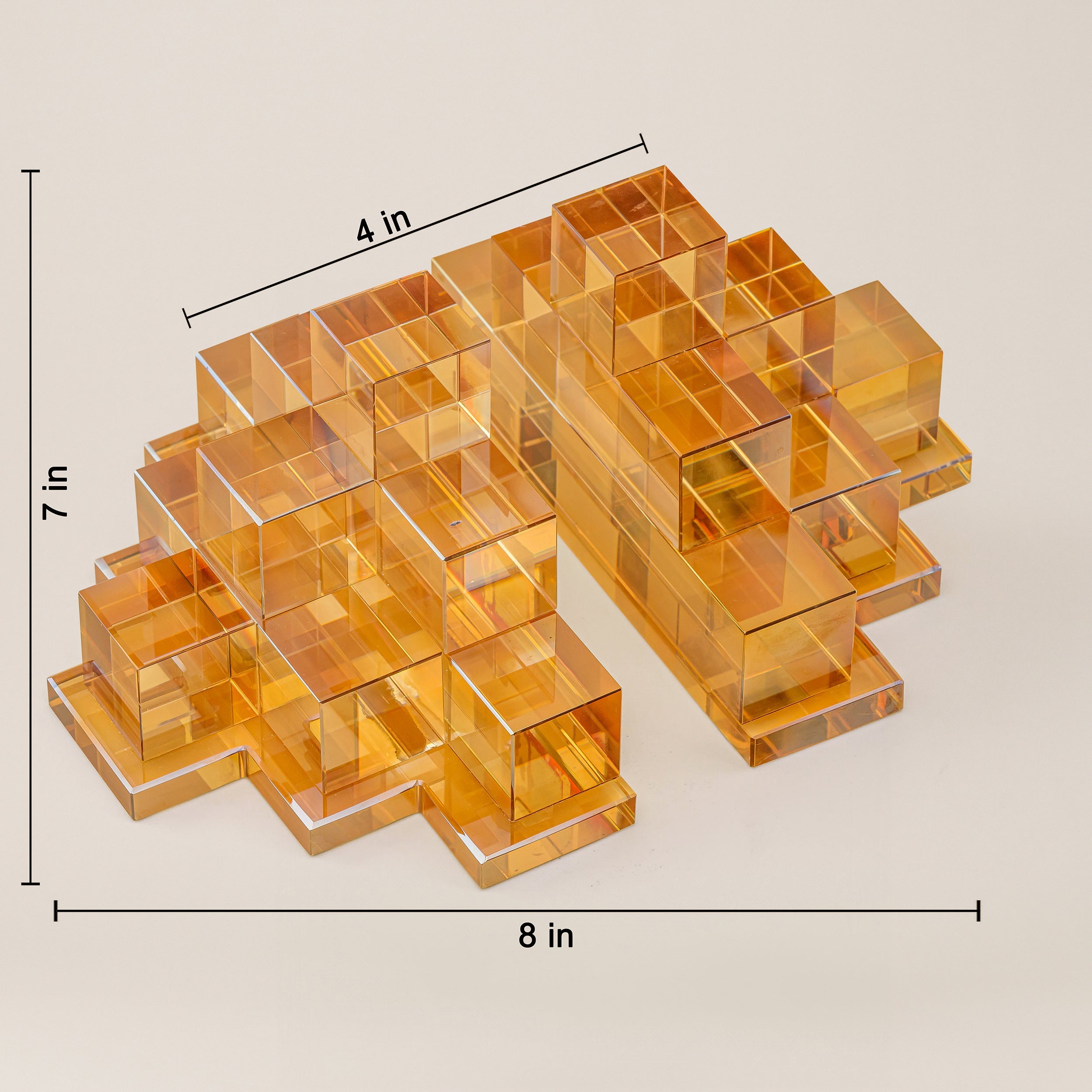 CRYSTAL CUBE BOOKEND