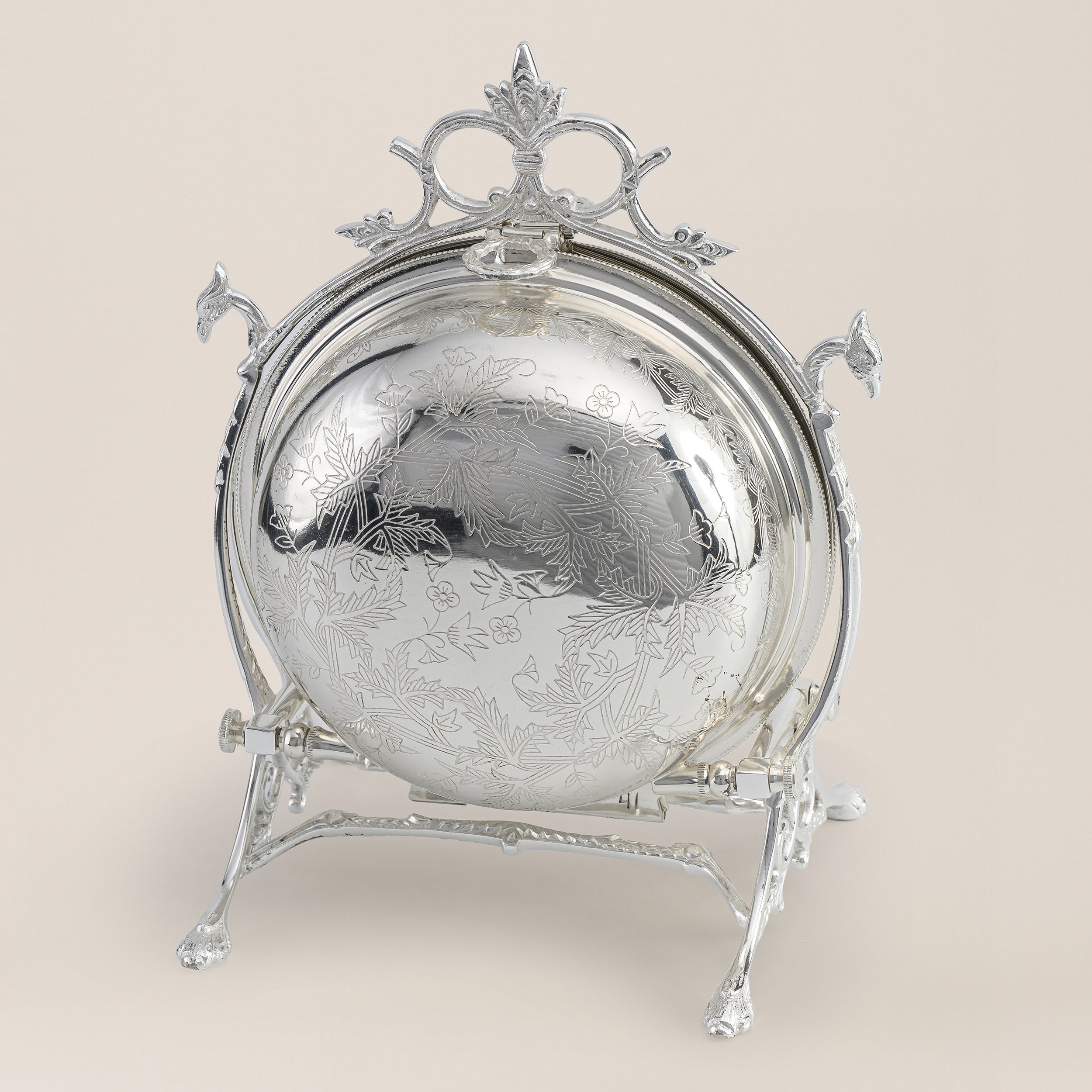 SILVER BISCUIT BOX LARGE