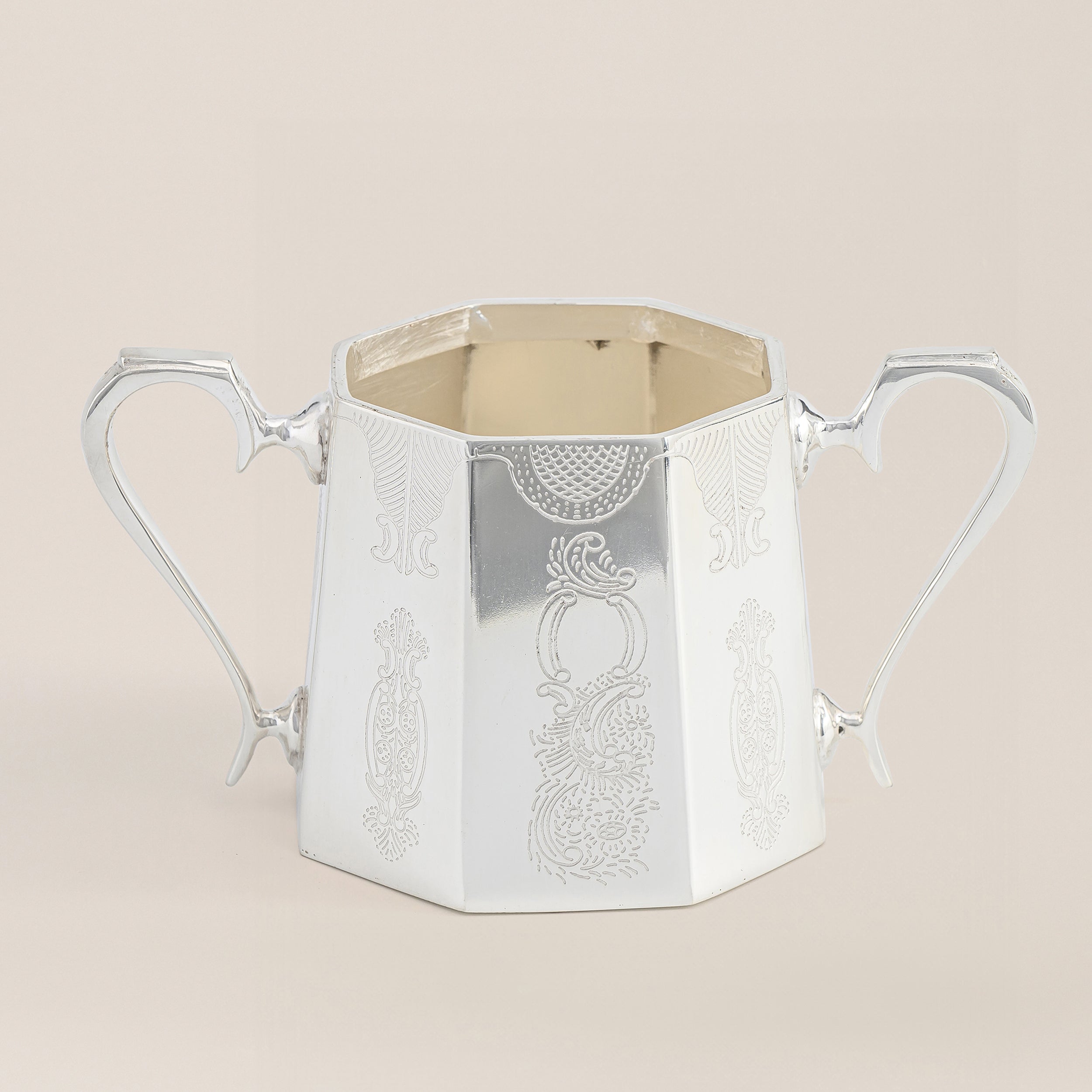 SILVER TEA SET WITH TRAY 5 PC SET