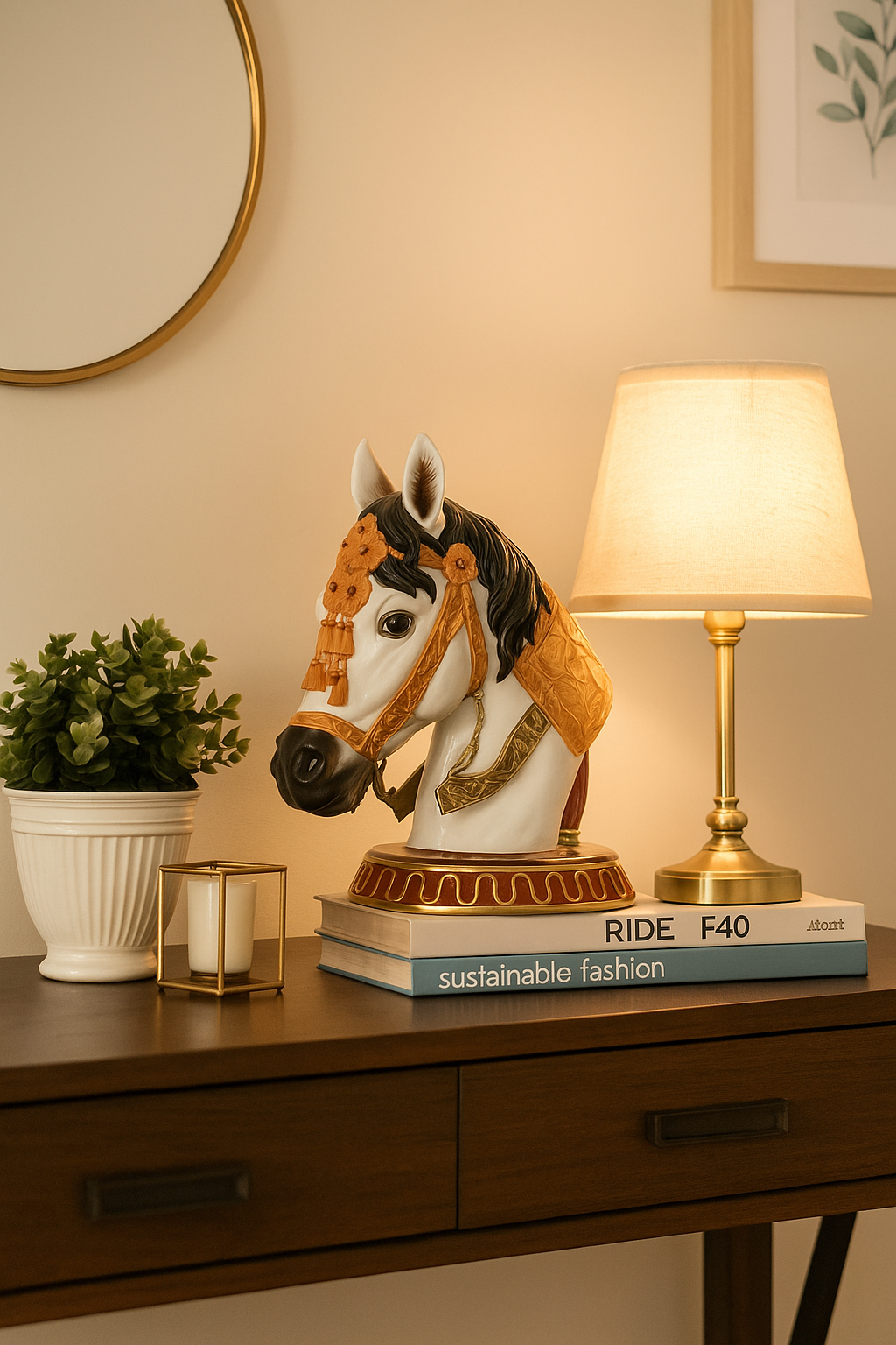 Elegant Horse Bust Sculpture – Premium Home Decor by Kasa Holzer