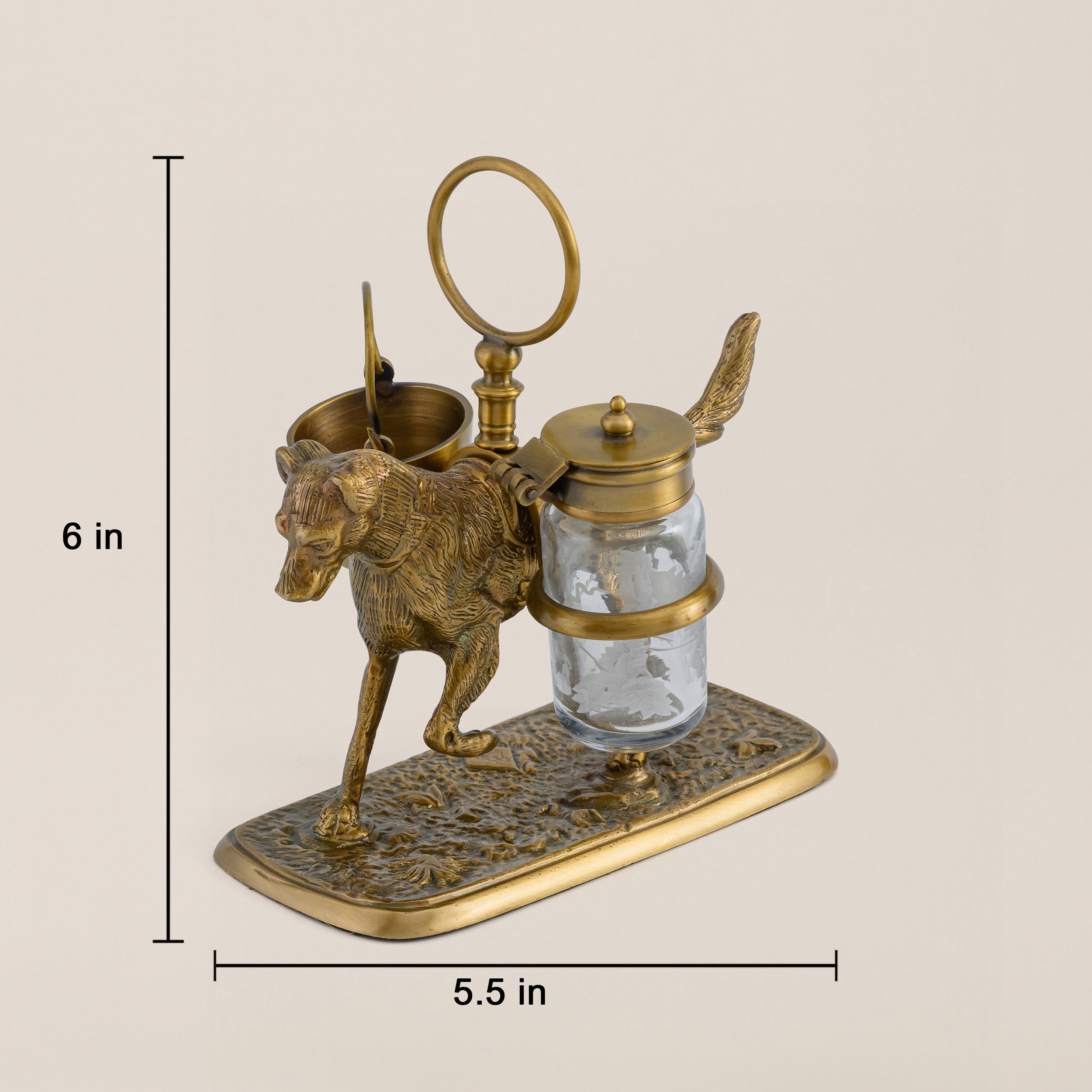 Doggo Delight brass Spice Caddy