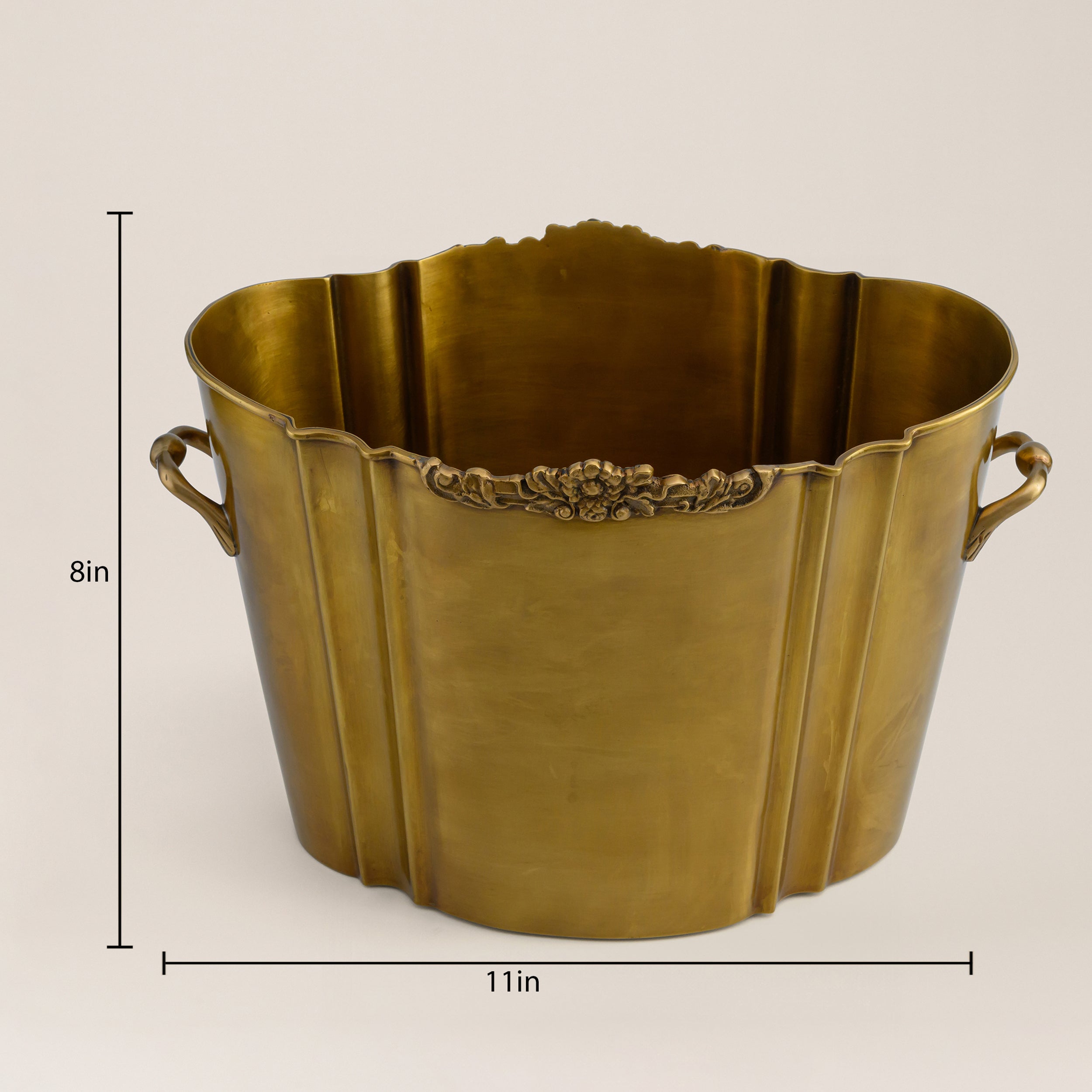 Elegant Decorative Small Brass Wine Holder