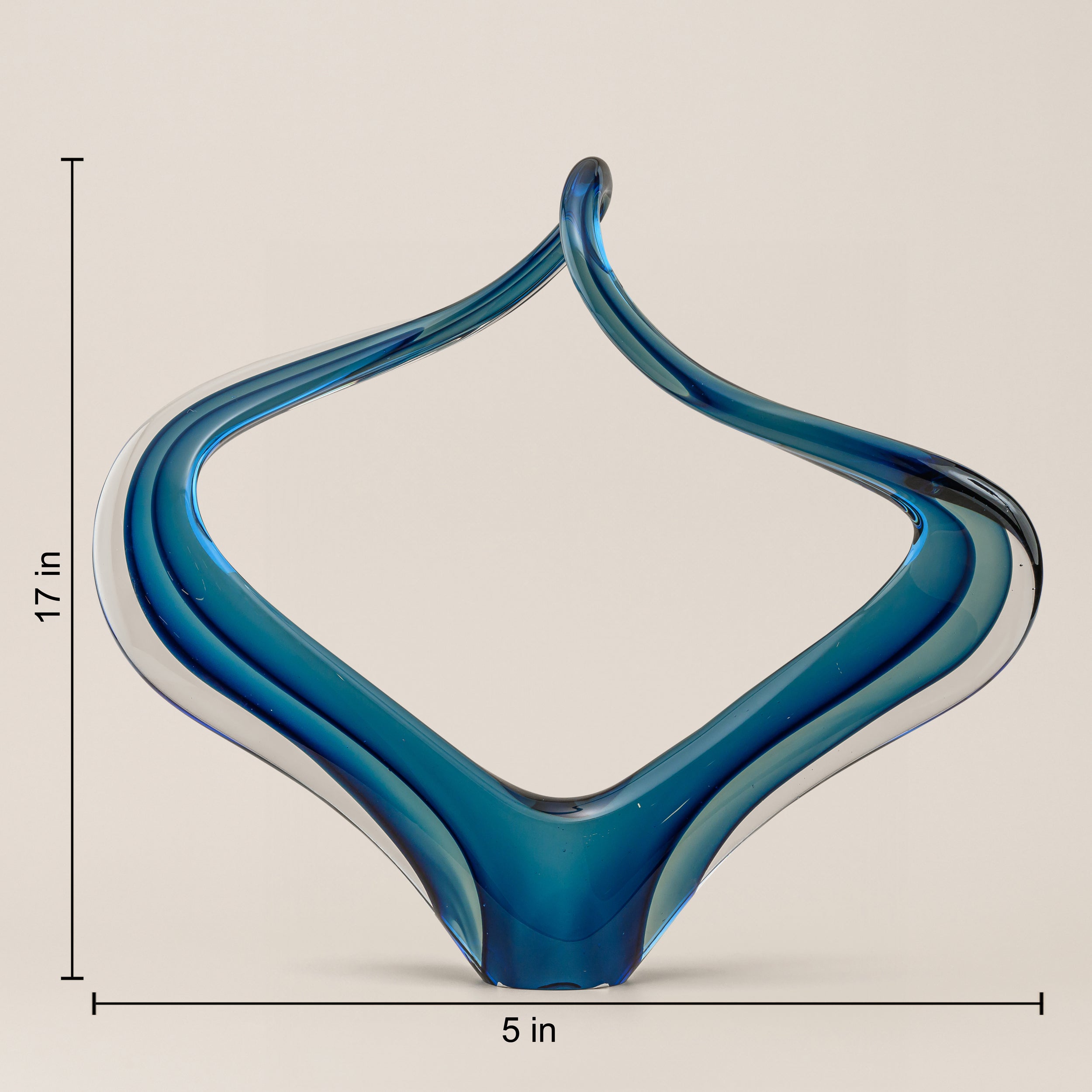 GLASS SCLUPTURE TABLE DECOR