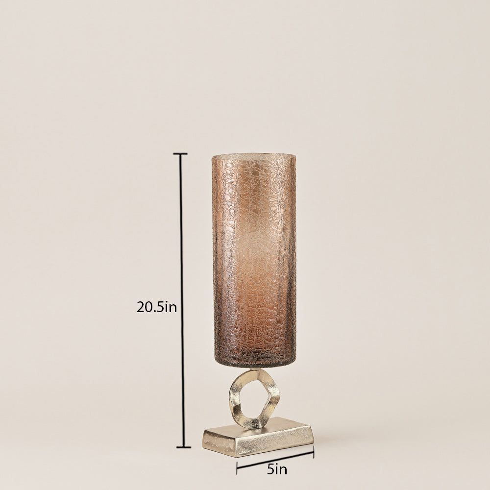 DUSKY GOLD GLASS VAS LARGE