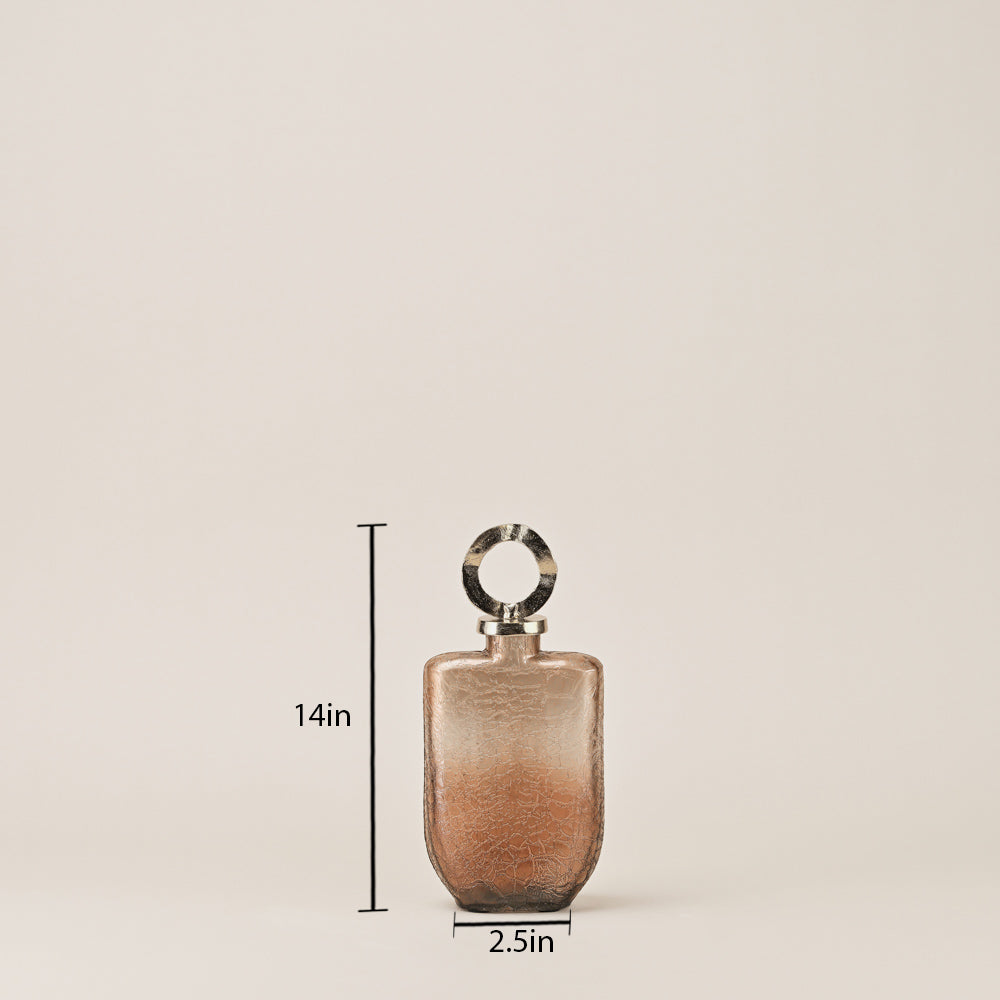 DUSKY GOLD LUXURY GLASS BOTTLE SMALL