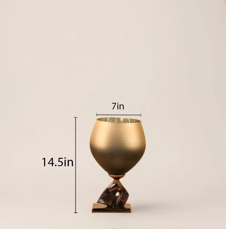 WINE SHAPED CANDLE STAND SMALL