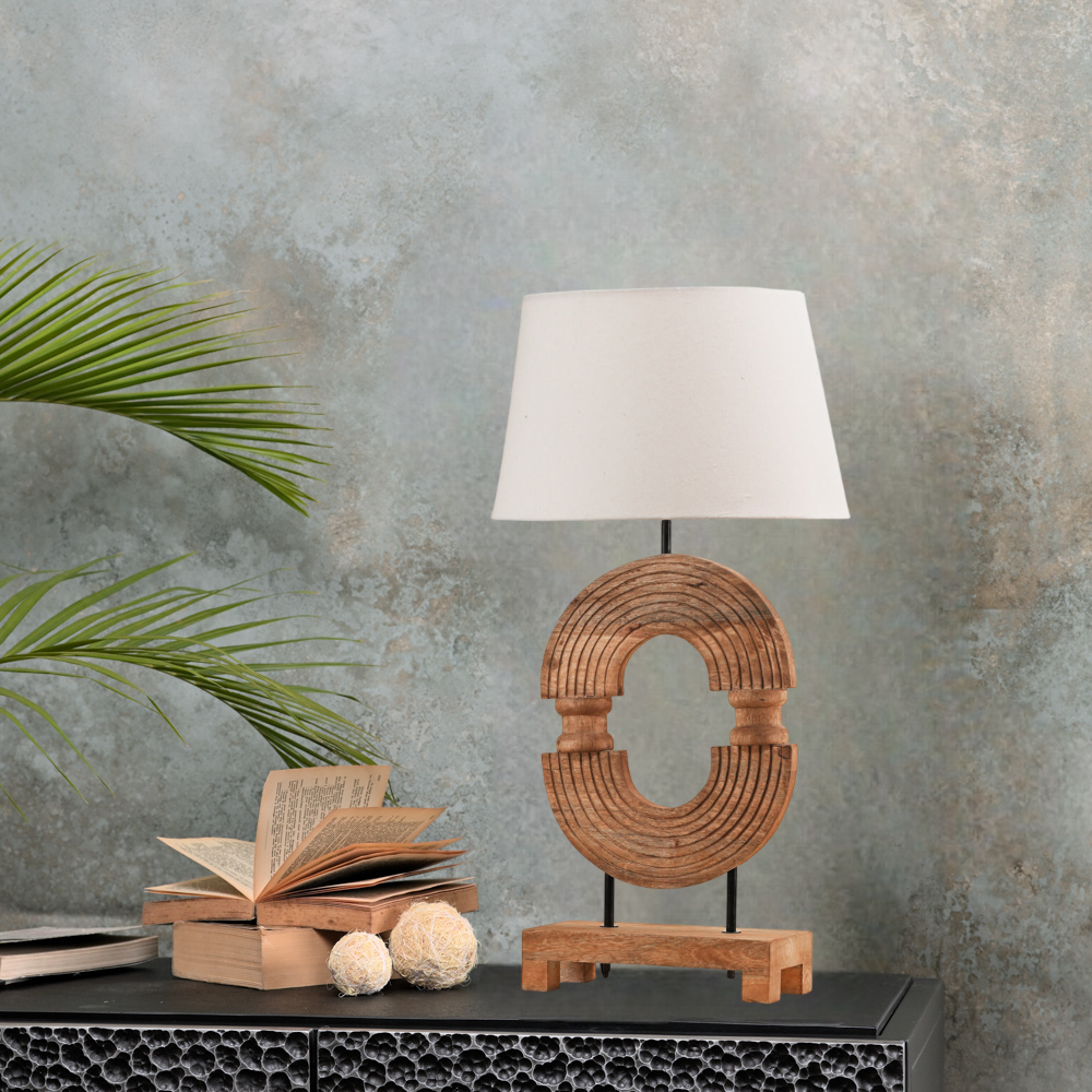 SOLID WOODEN TABLE LAMP