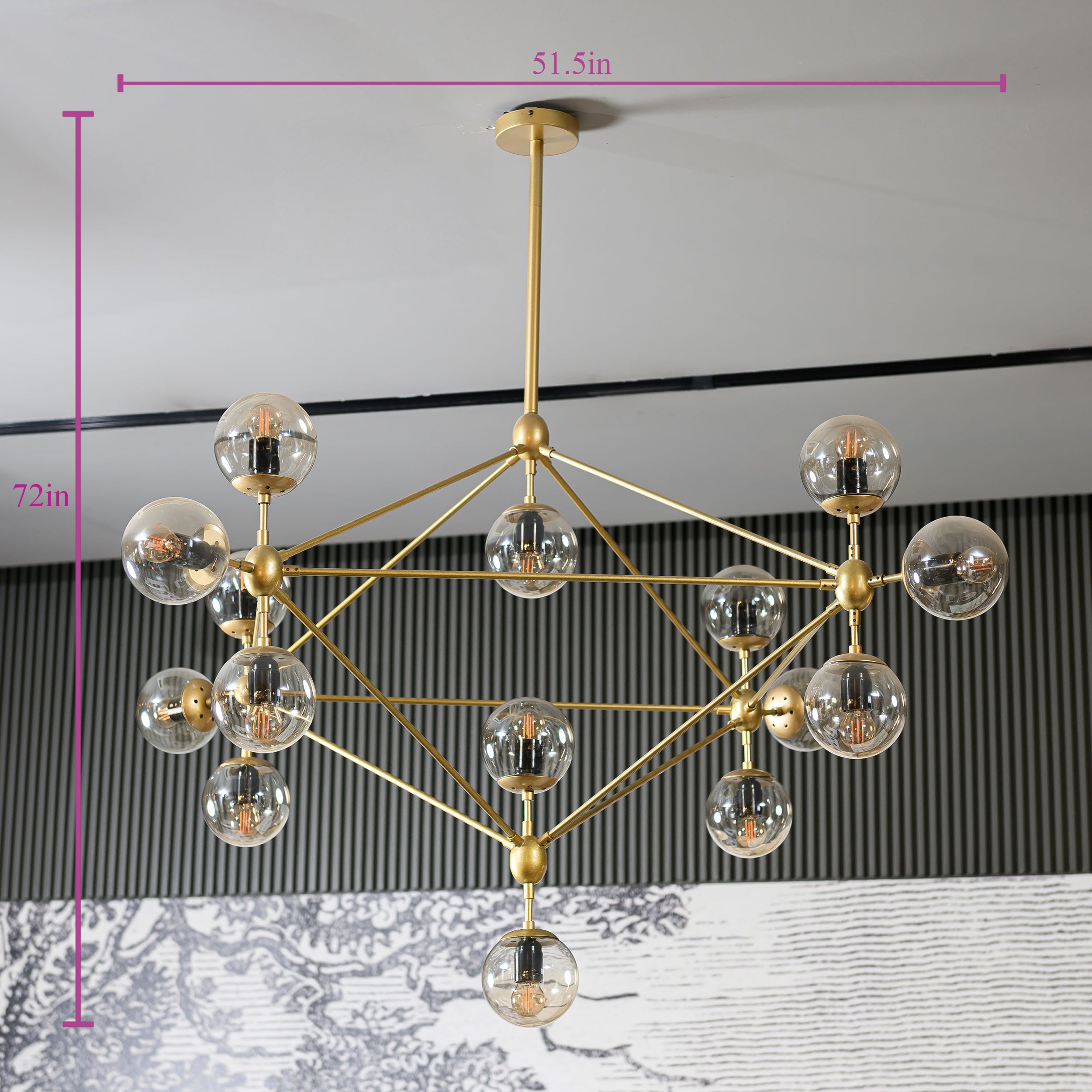 MODERN LAMPS METAL DESIGN CHANDELIER