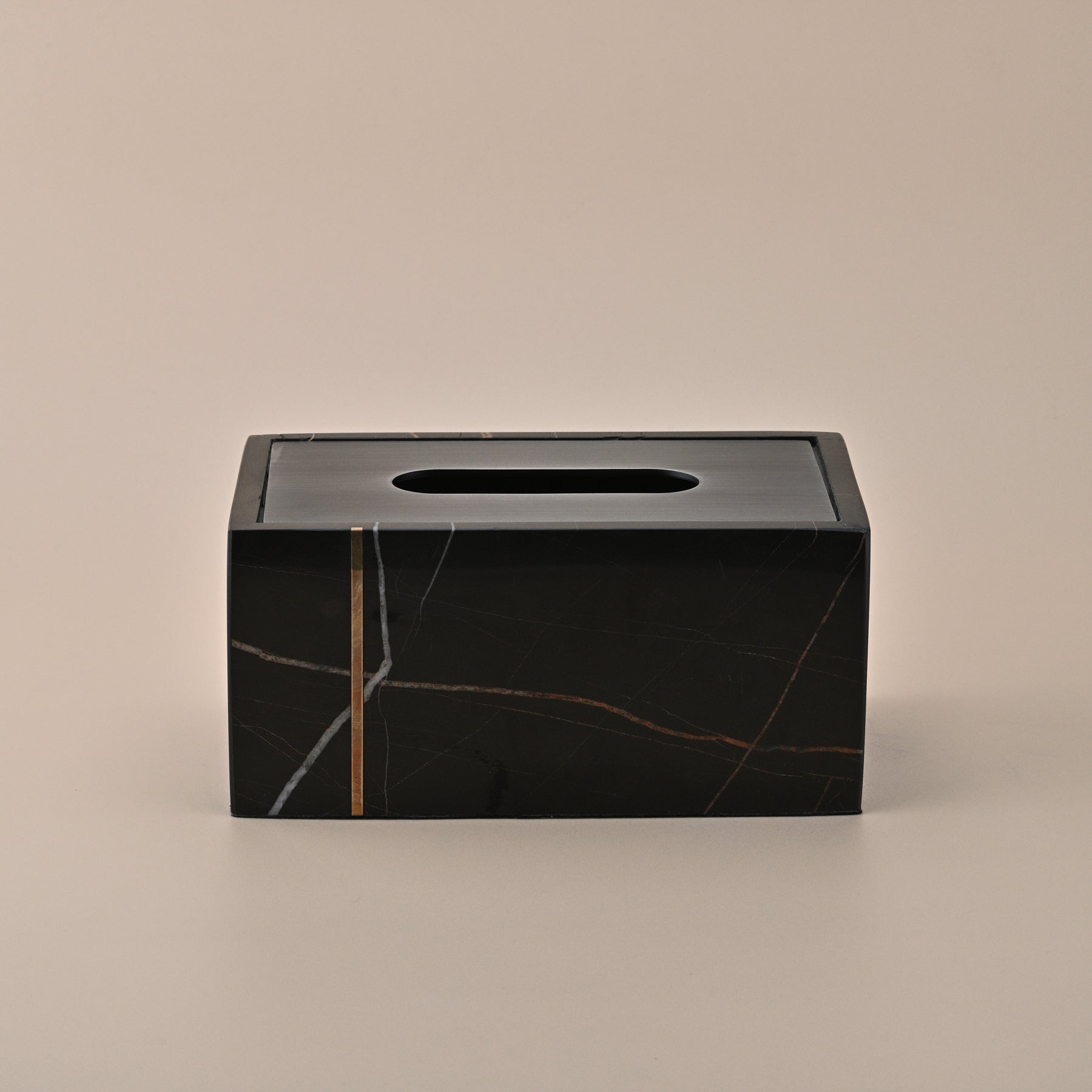 BLACK MARBLE TISSUE BOX 