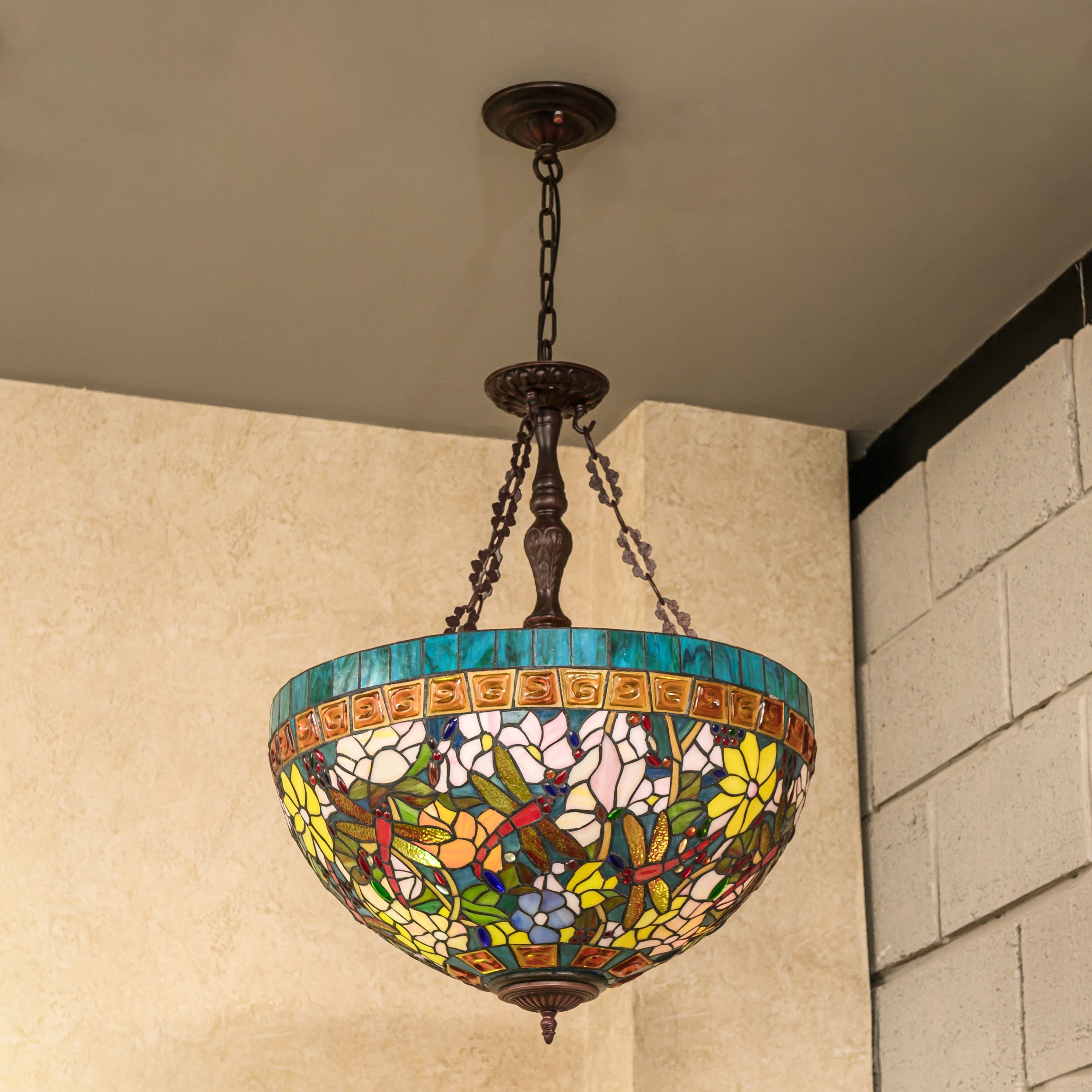 BLUE BORDER CLASSIC CHANDELIER