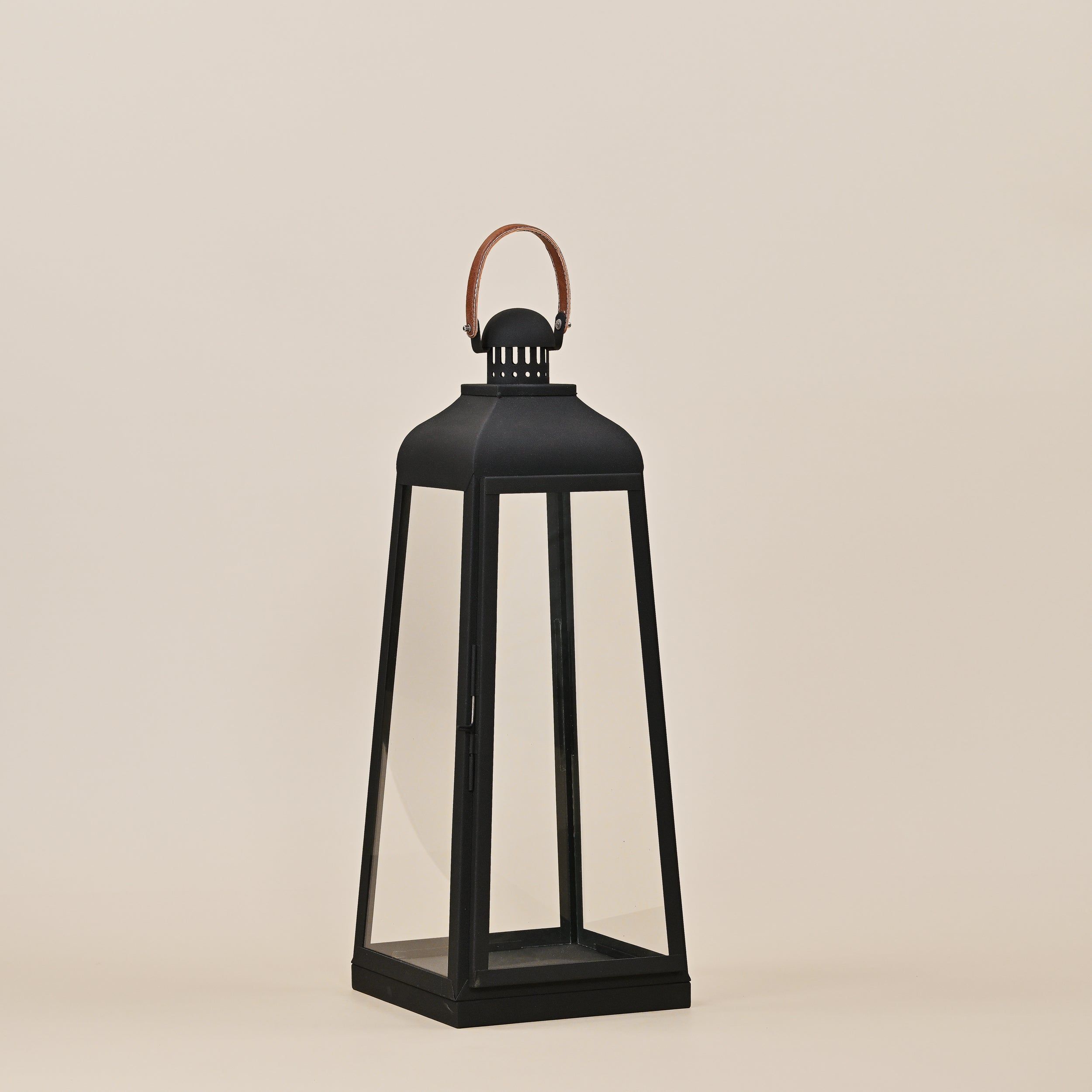 STEEL & GLASS LANTERN  LARGE