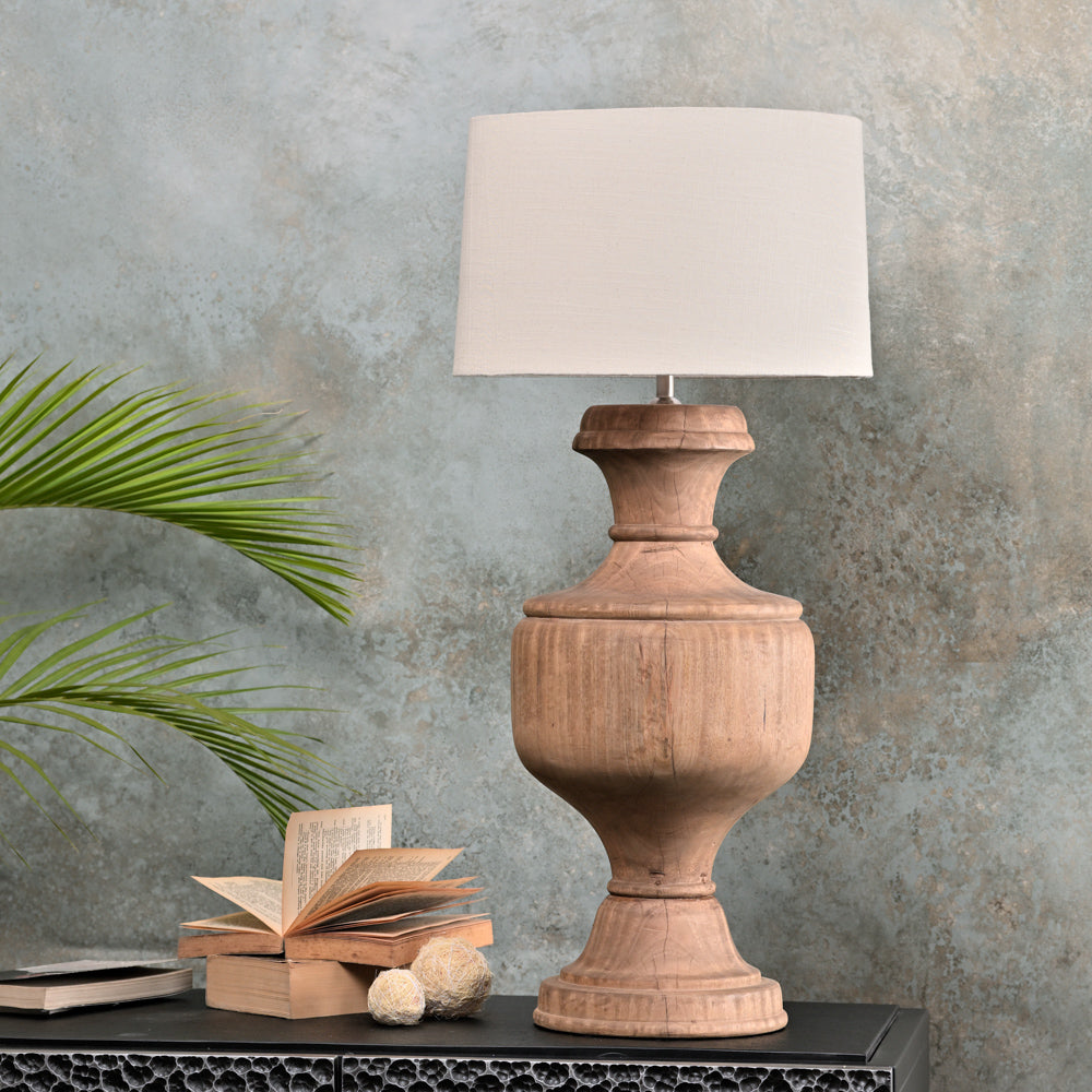 NATURAL WOODEN TABLE LAMP 