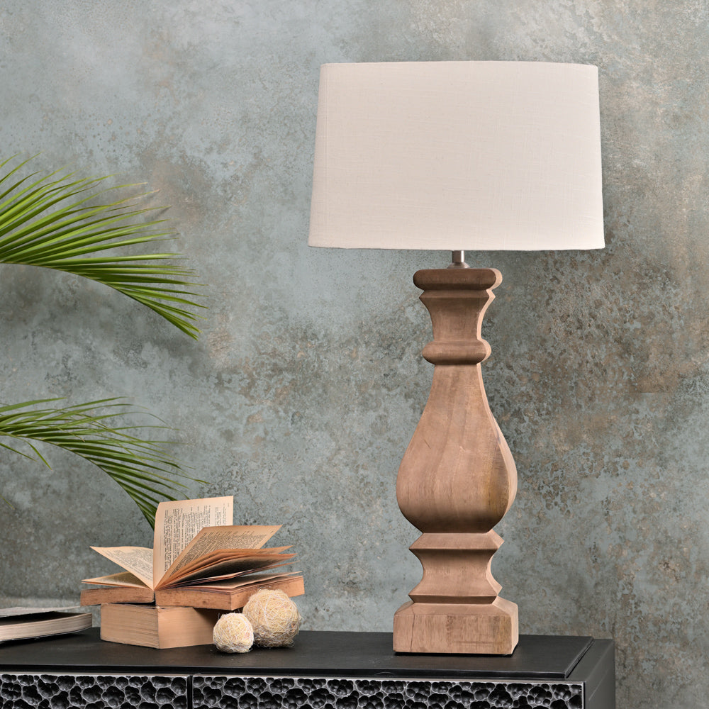 NATURAL WOODEN CLASSIC TABLE LAMP