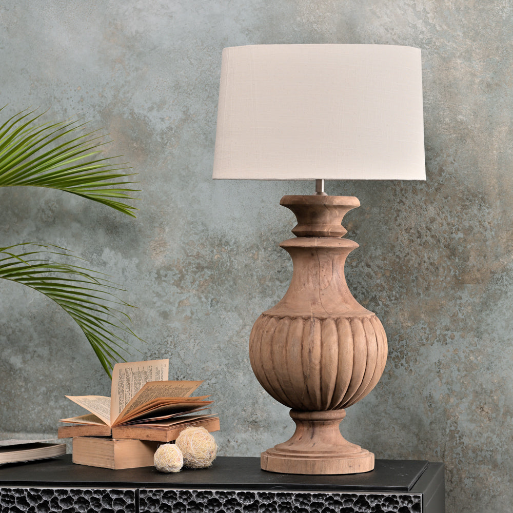 WOODEN TABLE LAMP