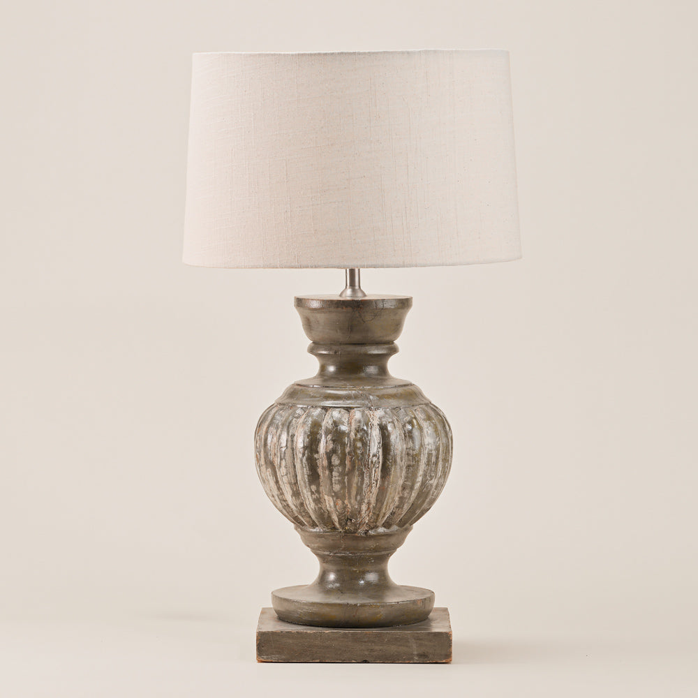 FRENCH STYLE SOLID WOOD TABLE LAMP