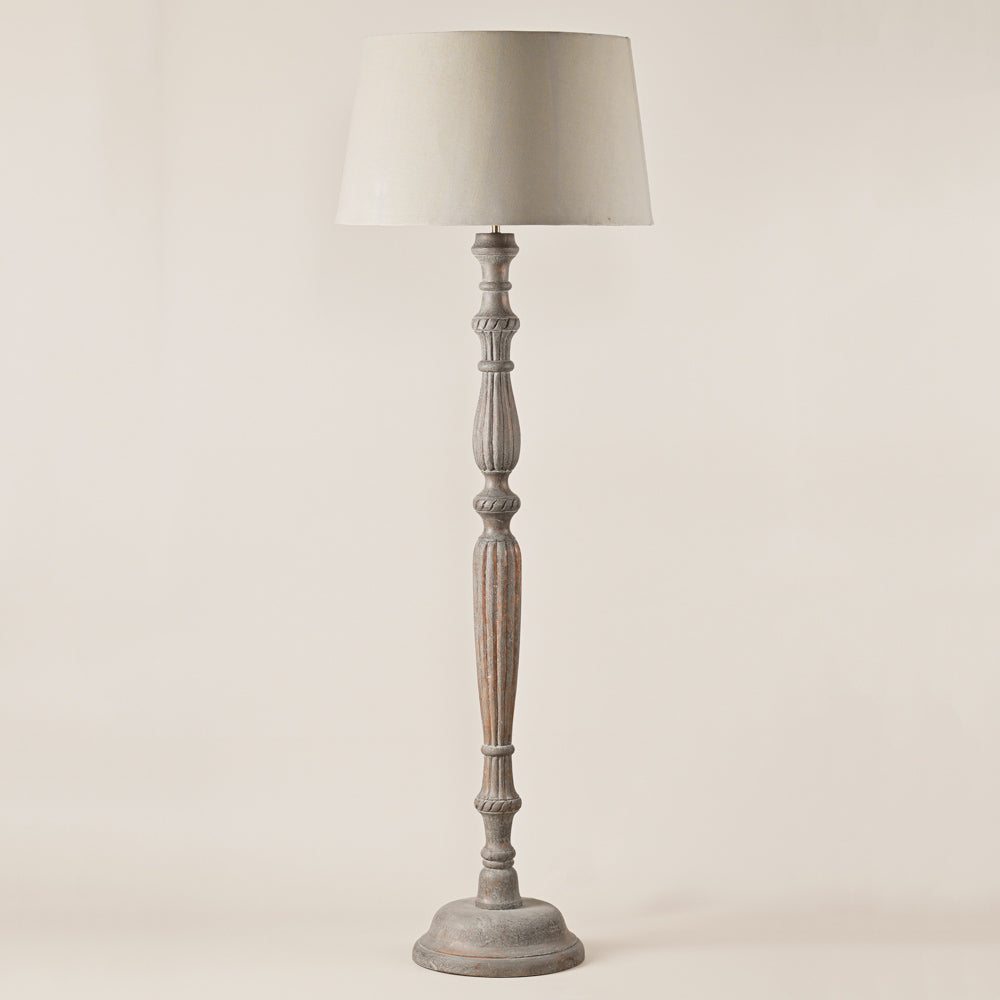 WOODEN FINISH FLOOR LAMP