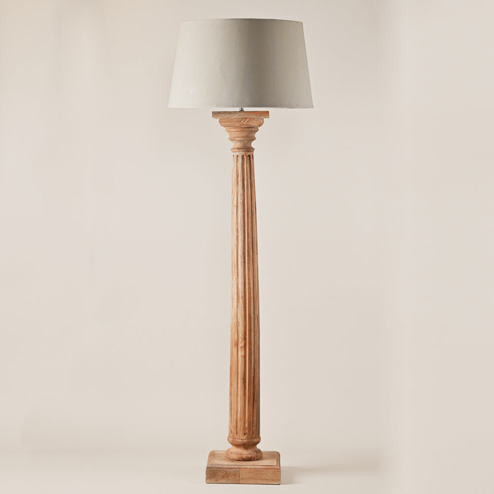 NATURAL WOOD DESIGNER FLOOR LAMP