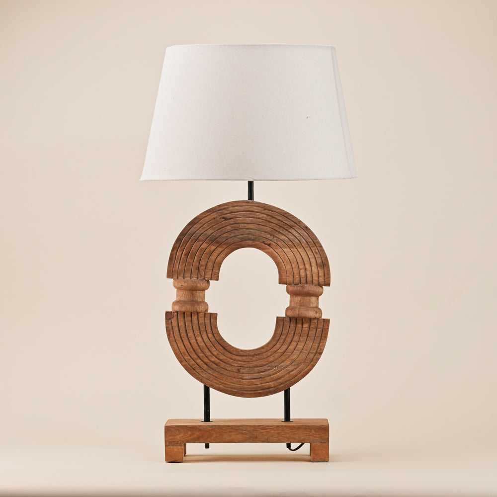 SOLID WOODEN TABLE LAMP