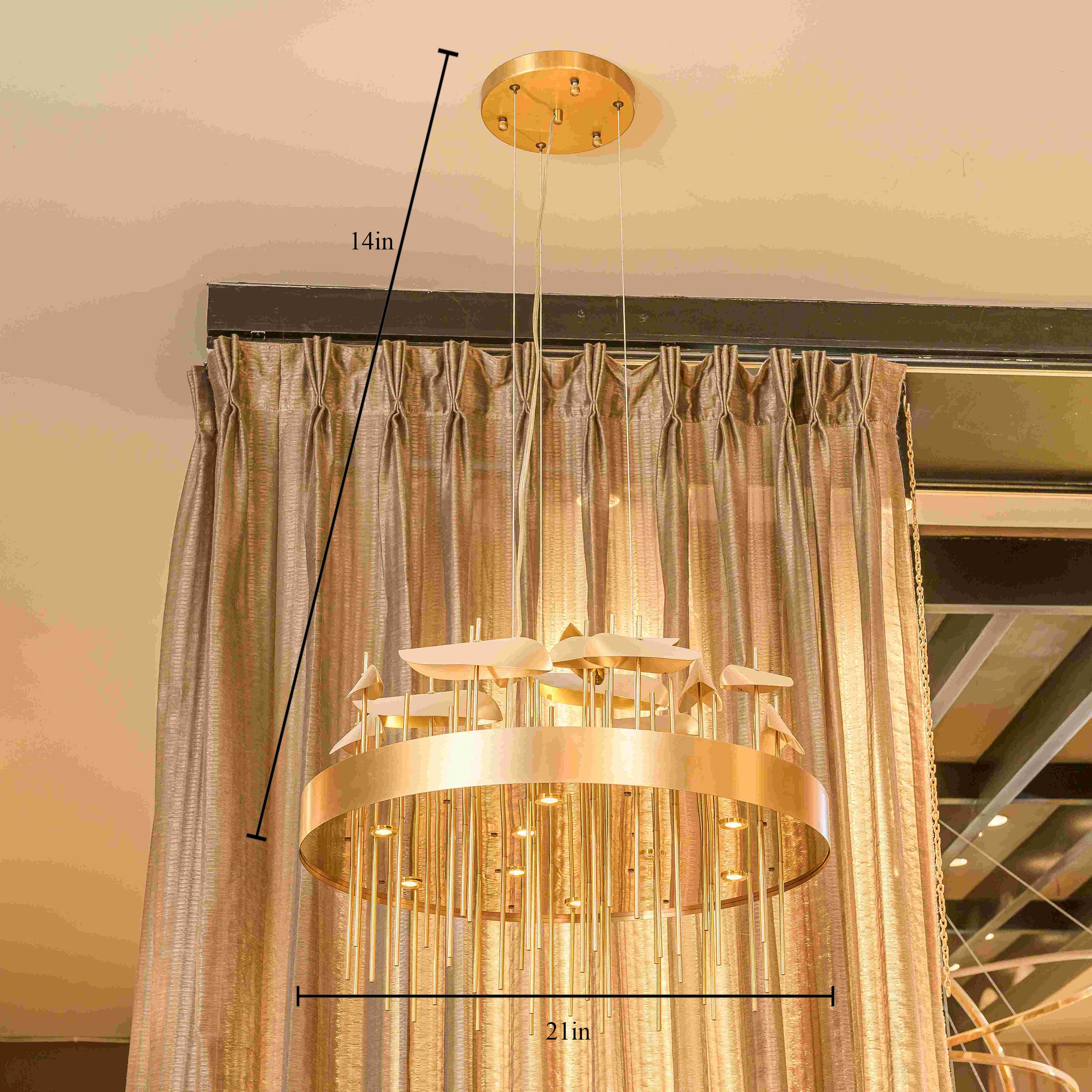 GOLDEN ROUND CHANDELIER