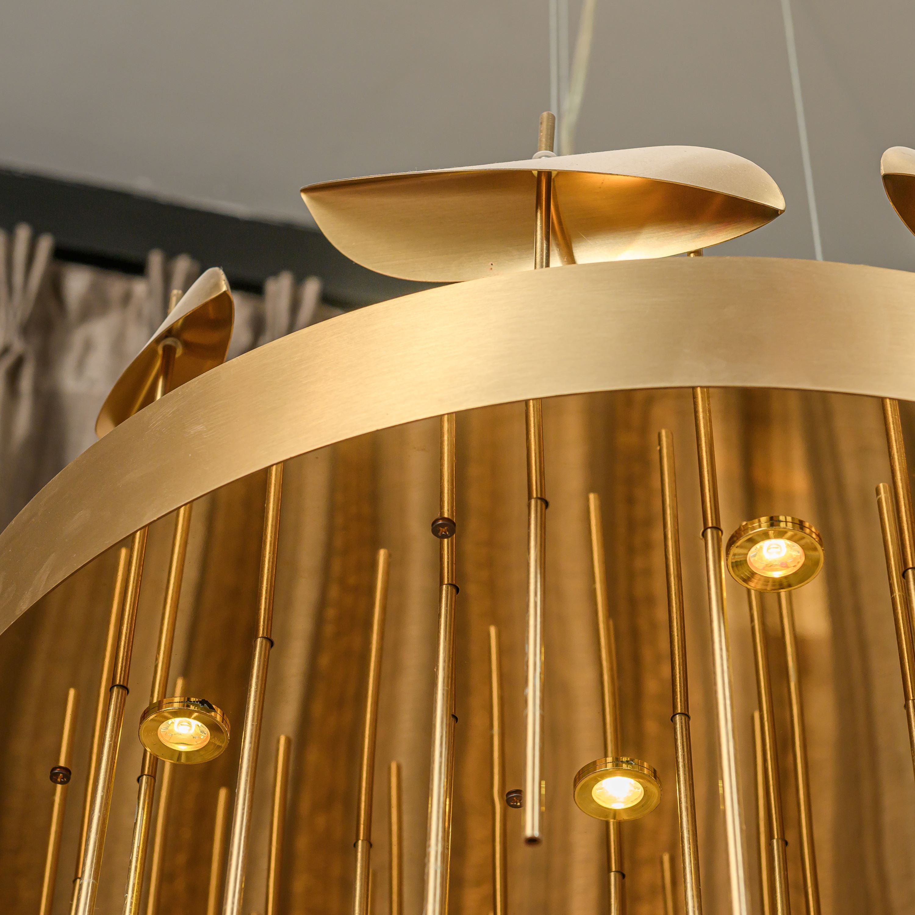 GOLDEN ROUND CHANDELIER