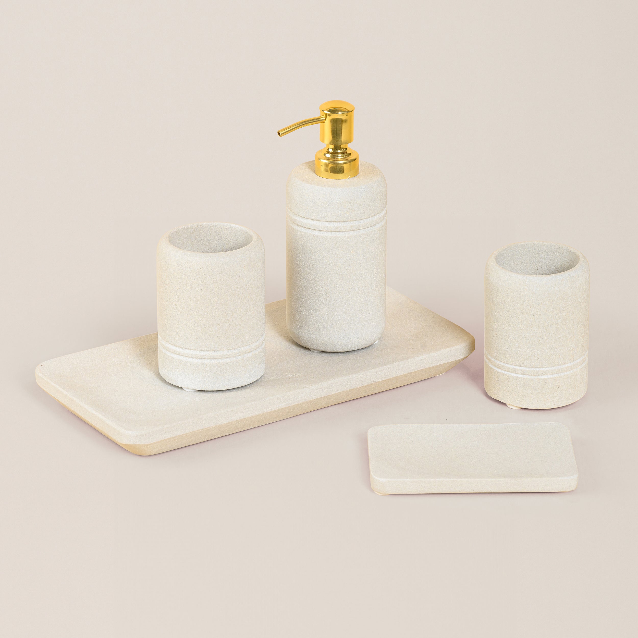 SANDSTONE BATHROOM SET