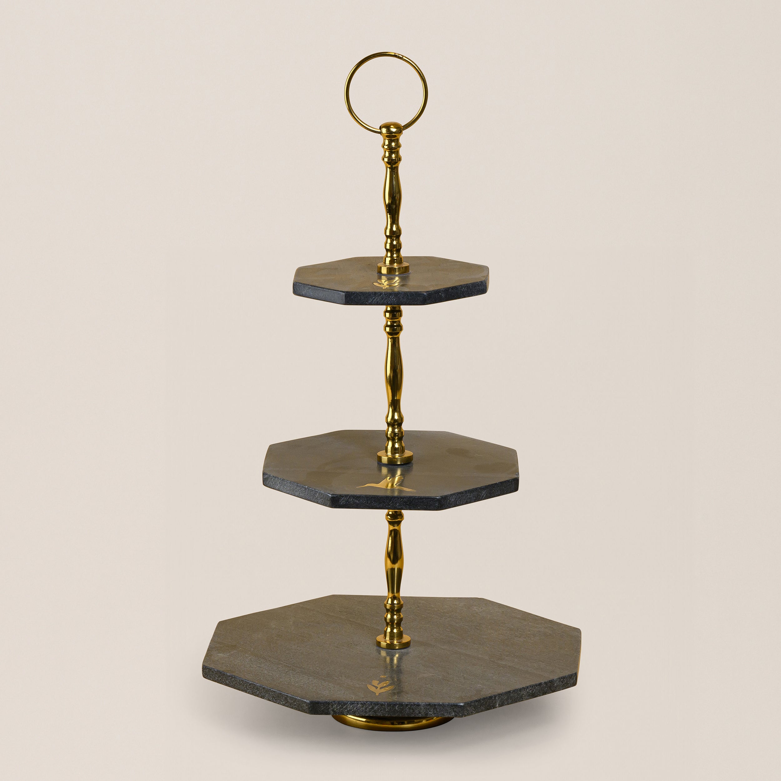 BLACK THREE TEIR CAKE STAND