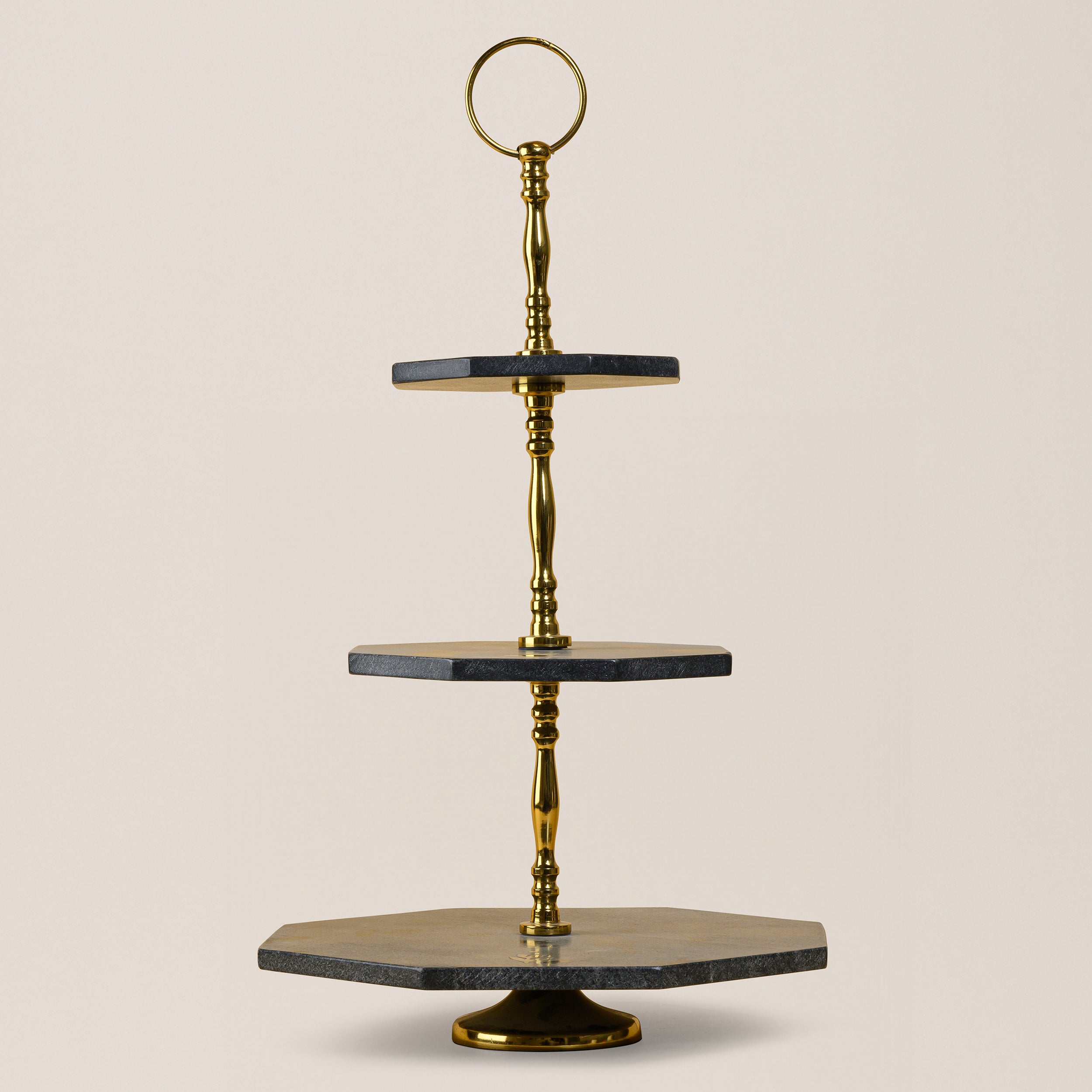 BLACK THREE TEIR CAKE STAND