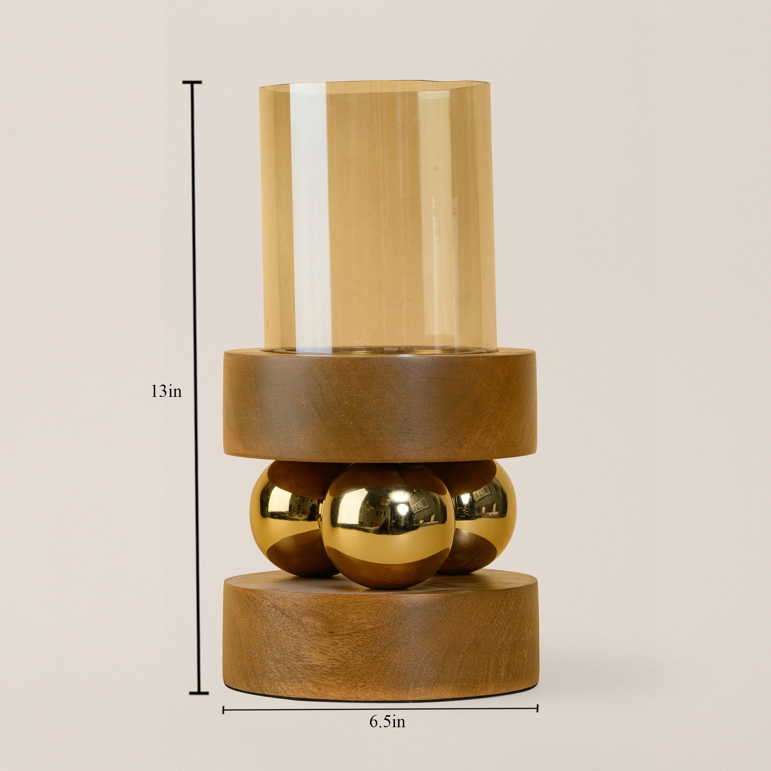 WOODEN CANDLE HOLDER MEDIUM