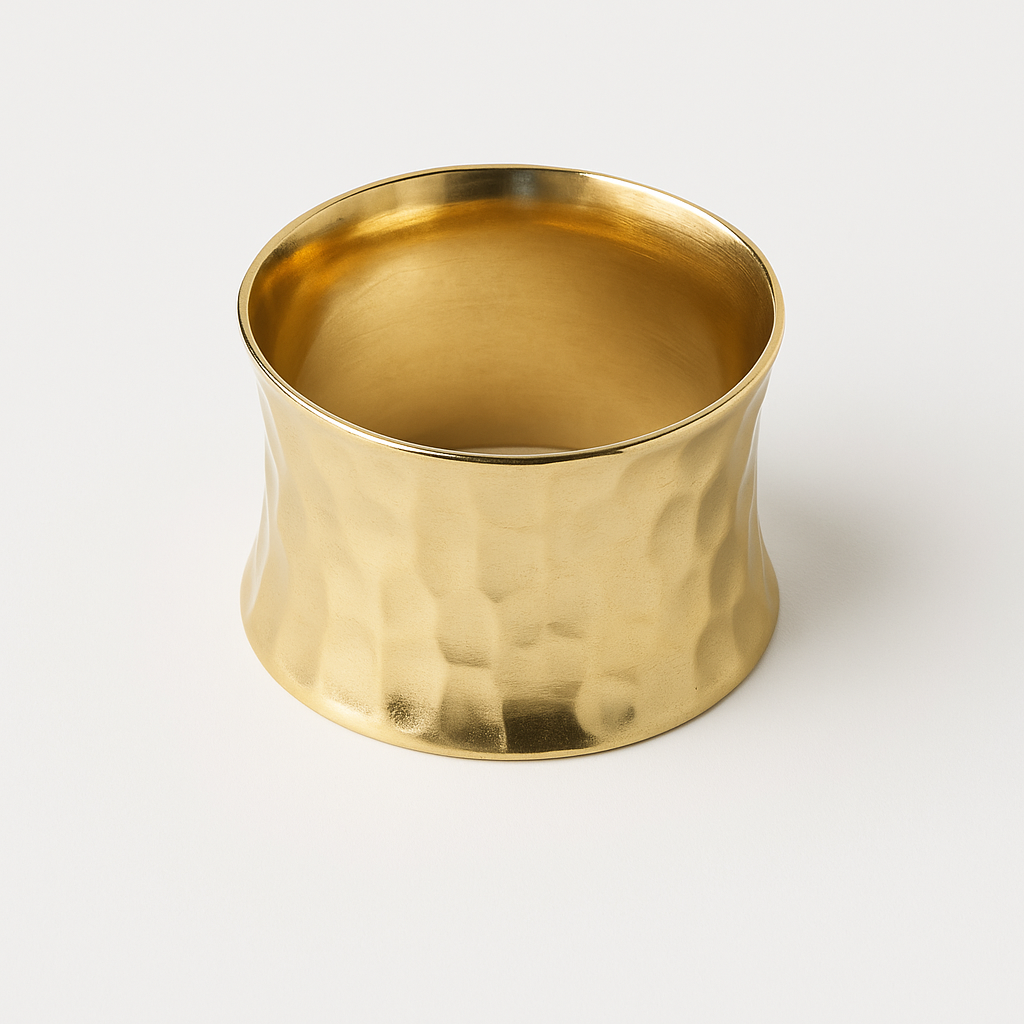 Kasa Holzer Hammered Gold Napkin Ring – Elegant Metal Table Décor Accessory