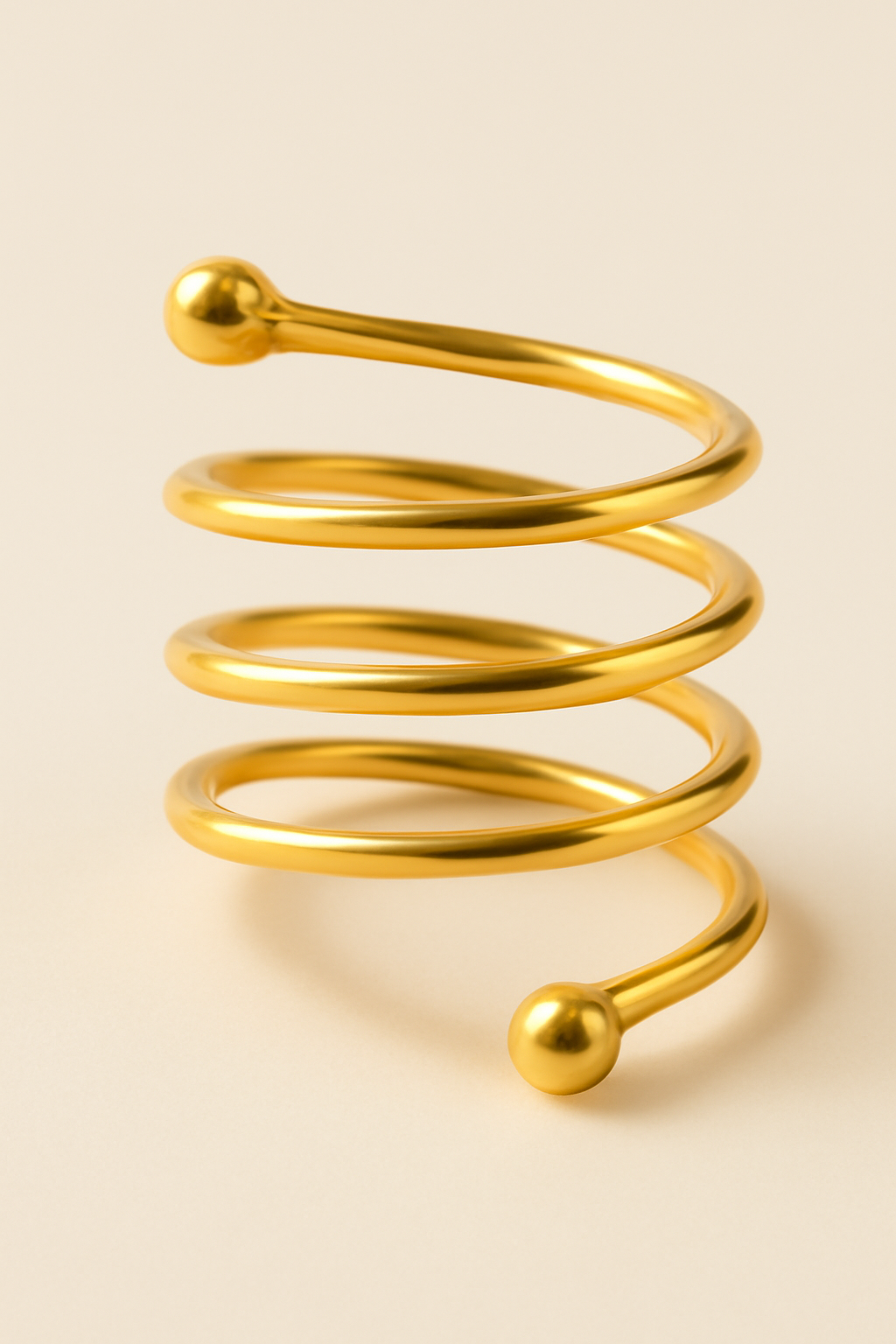 Gold Spiral Napkin Ring – Contemporary Luxury Table Décor | Kasa by Holzer