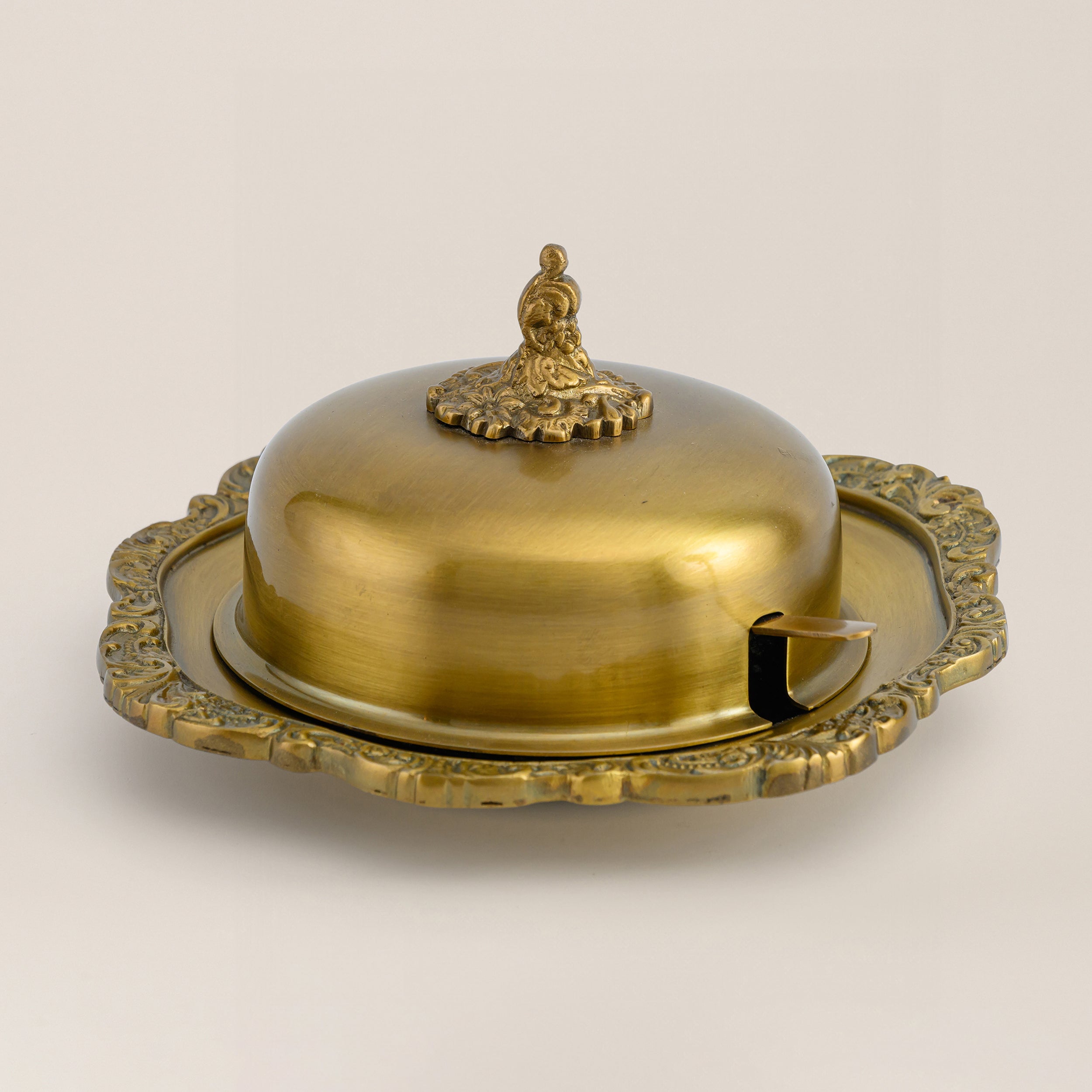 BRASS BUTTER POT 