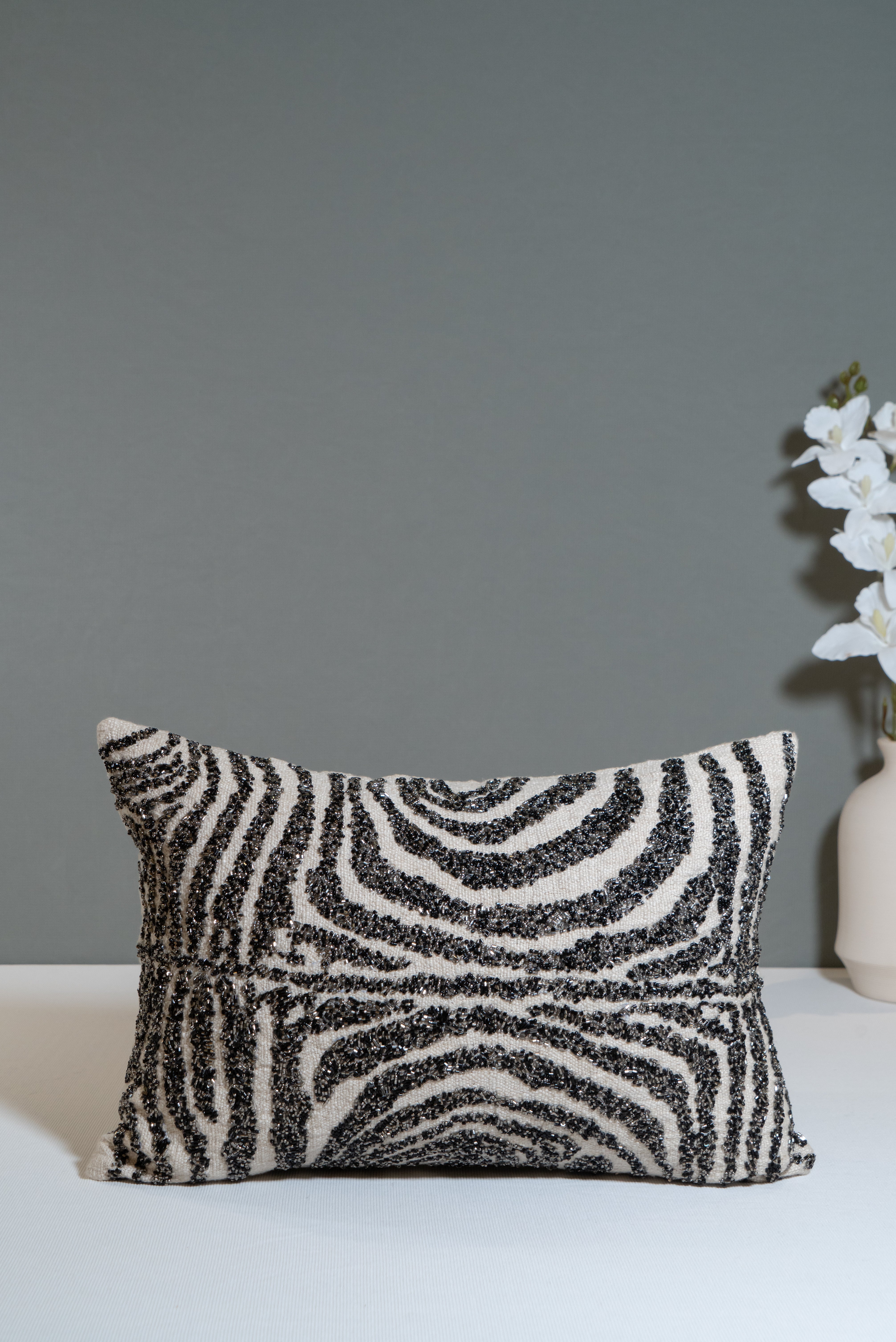 Zebra Mirage Handcrafted Cushion Cover