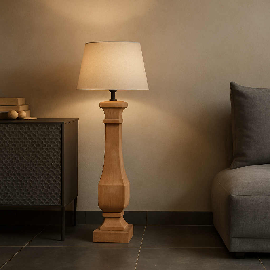 WOODEN FLOOR LAMP